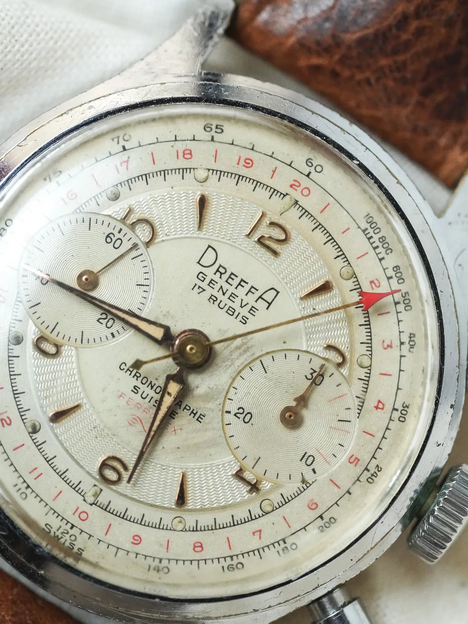 Dreffa Genève - Chronographe Landeron 251 Chrome - 1950s - Atelier Victor