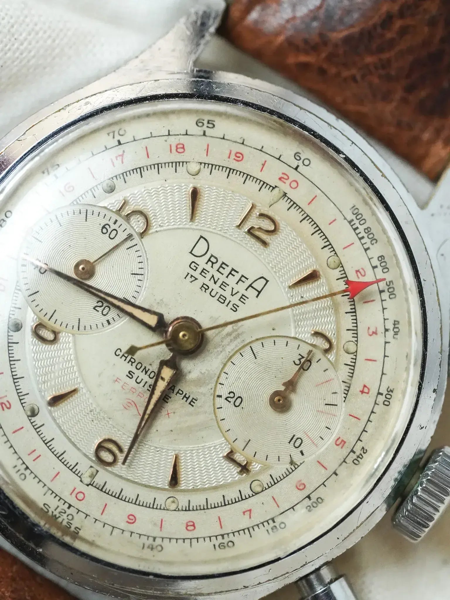 Dreffa Genève - Chronographe Landeron 251 Chrome - 1950s - Atelier Victor