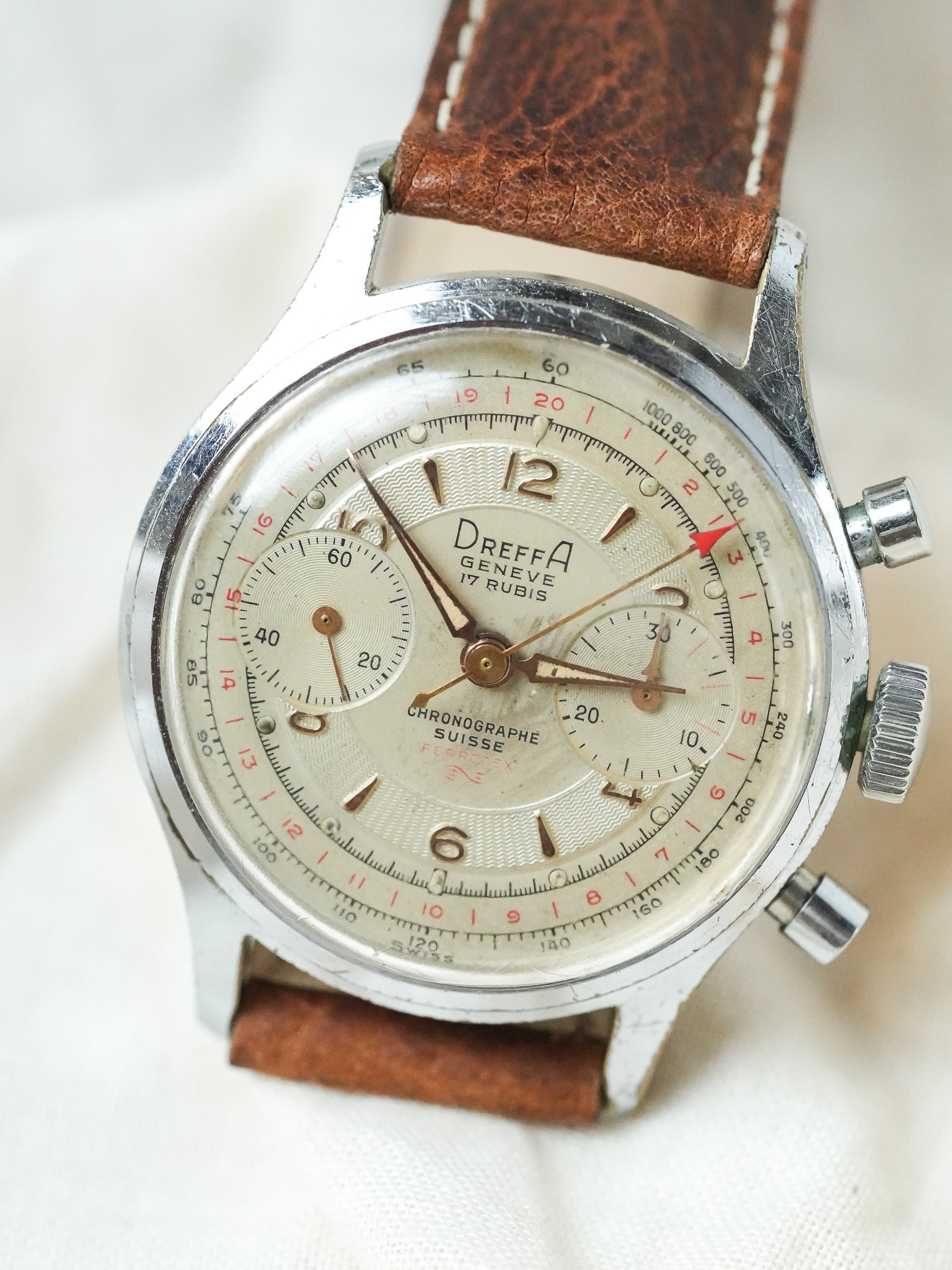 Dreffa Genève - Chronographe Landeron 251 Chrome - 1950s - Atelier Victor - Vintage Shop