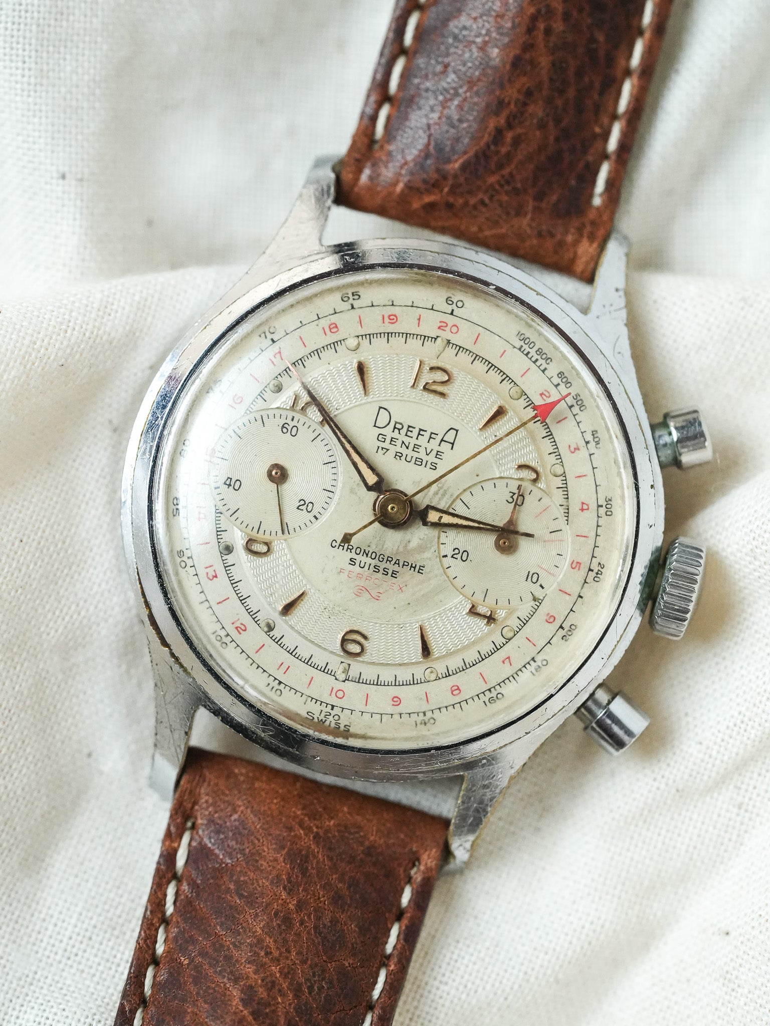 Dreffa Genève - Chronographe Landeron 251 Chrome - 1950s - Atelier Victor - Vintage Shop