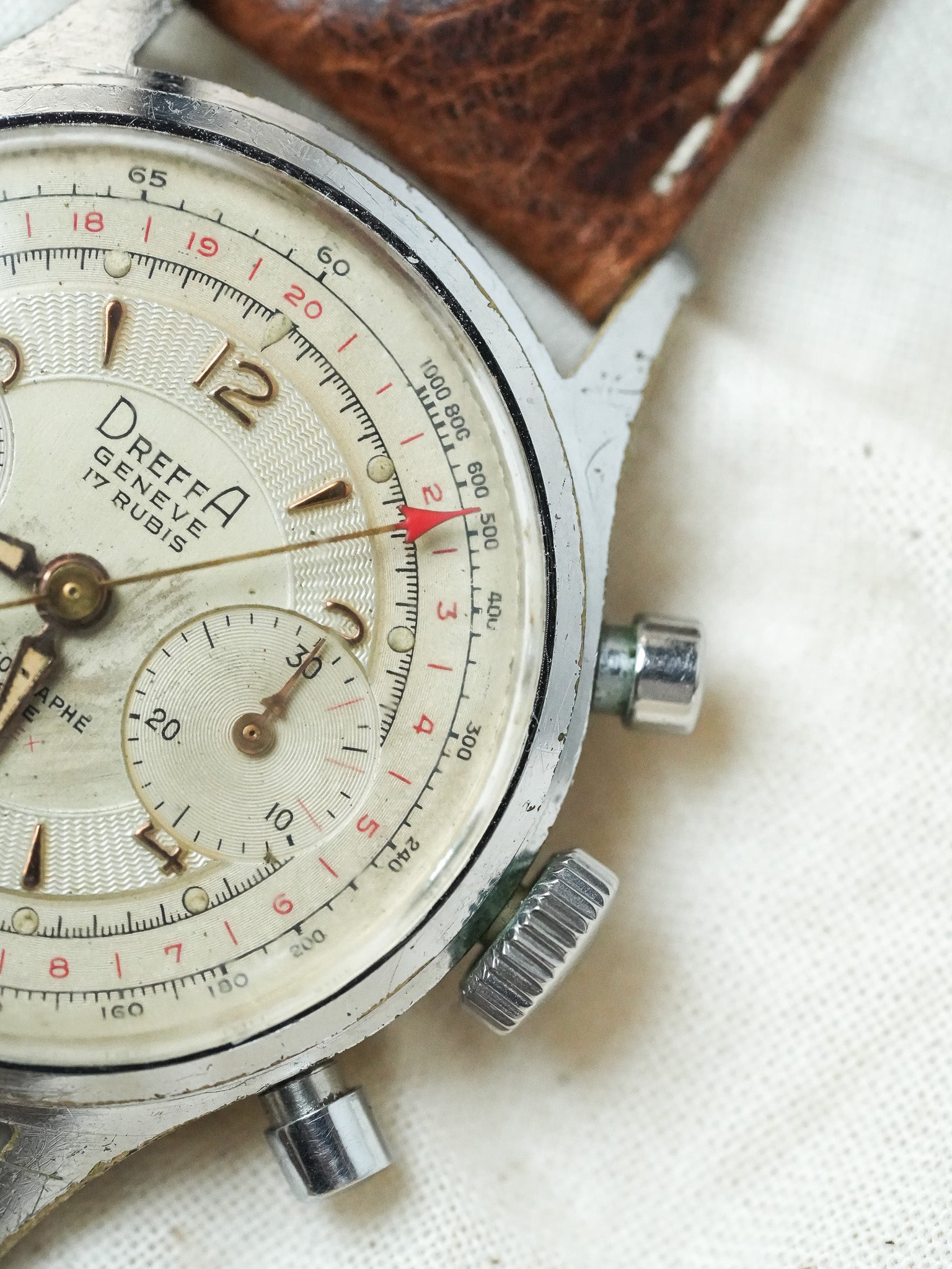 Dreffa Genève - Chronographe Landeron 251 Chrome - 1950s - Atelier Victor - Vintage Shop