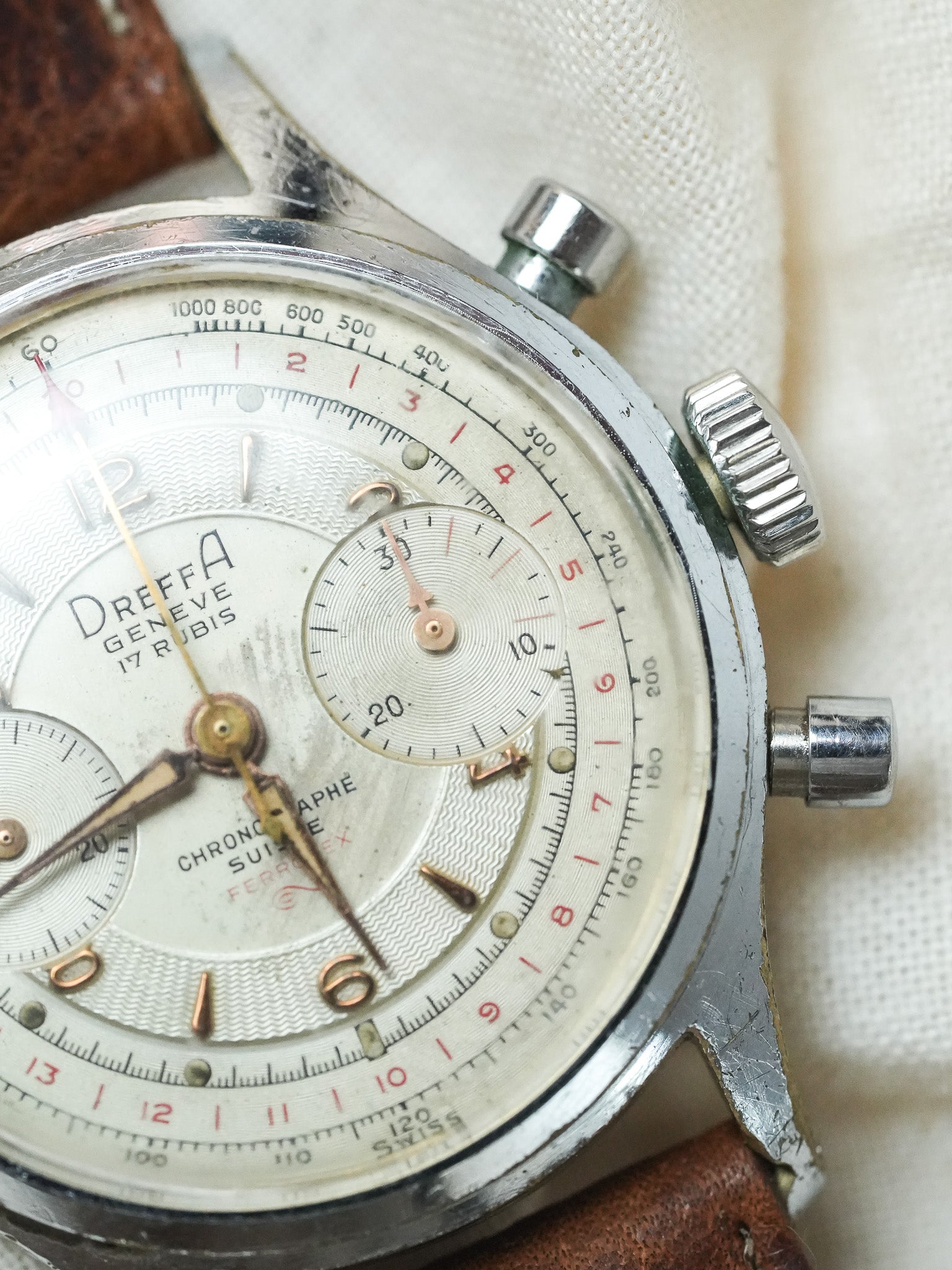 Dreffa Genève - Chronographe Landeron 251 Chrome - 1950s - Atelier Victor - Vintage Shop