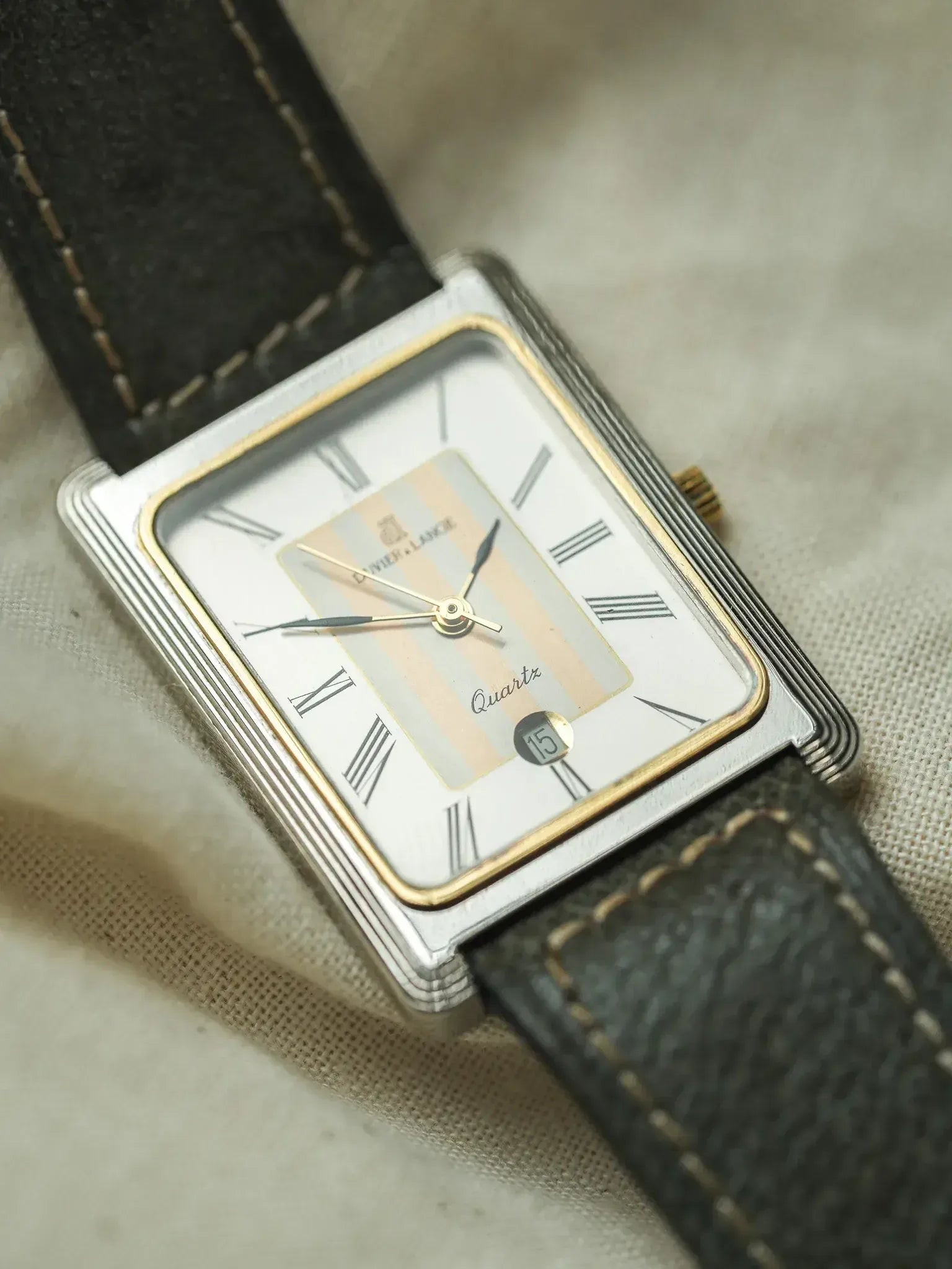 Duvier & Lange - Tank Stepcase Acier Or Acier Tapisserie - NOS - 1980s - Atelier Victor