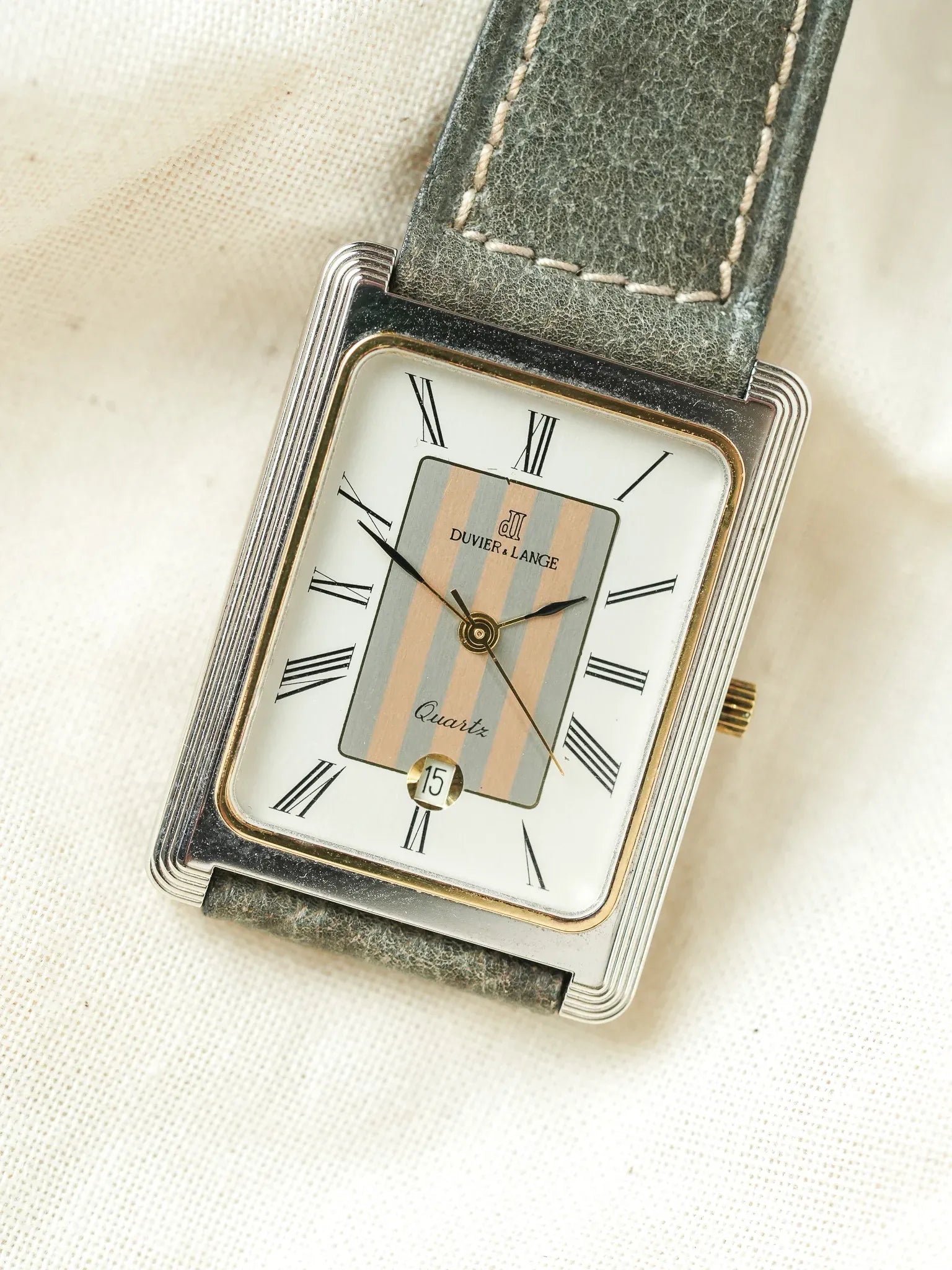 Duvier & Lange - Tank Stepcase Acier Or Acier Tapisserie - NOS - 1980s - Atelier Victor