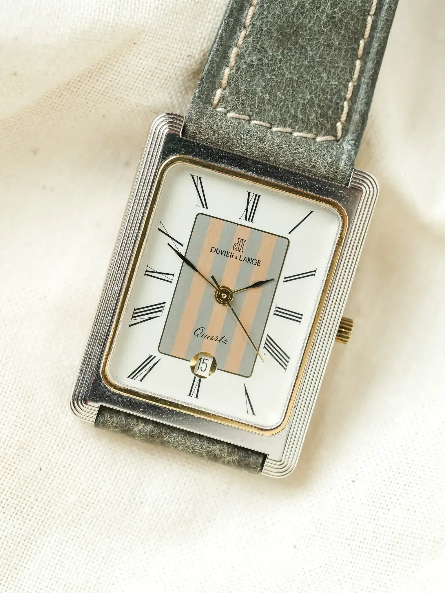 Duvier & Lange - Tank Stepcase Acier Or Acier Tapisserie - NOS - 1980s - Atelier Victor