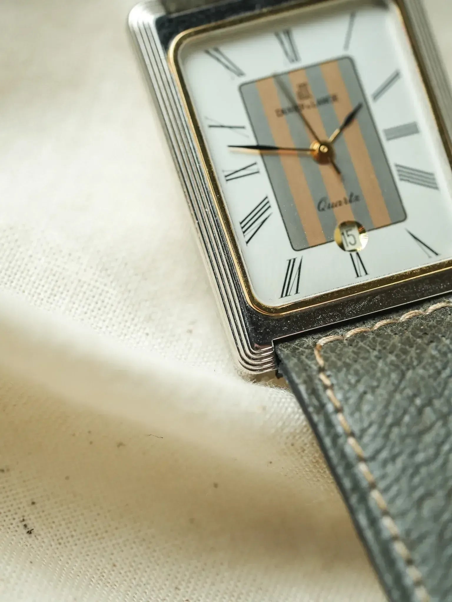 Duvier & Lange - Tank Stepcase Acier Or Acier Tapisserie - NOS - 1980s - Atelier Victor