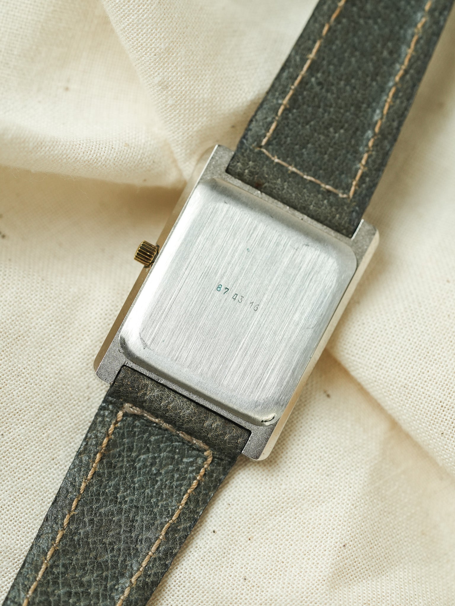 Duvier & Lange - Tank Stepcase Acier Or Acier Tapisserie - NOS - 1980s - Atelier Victor - Vintage Shop