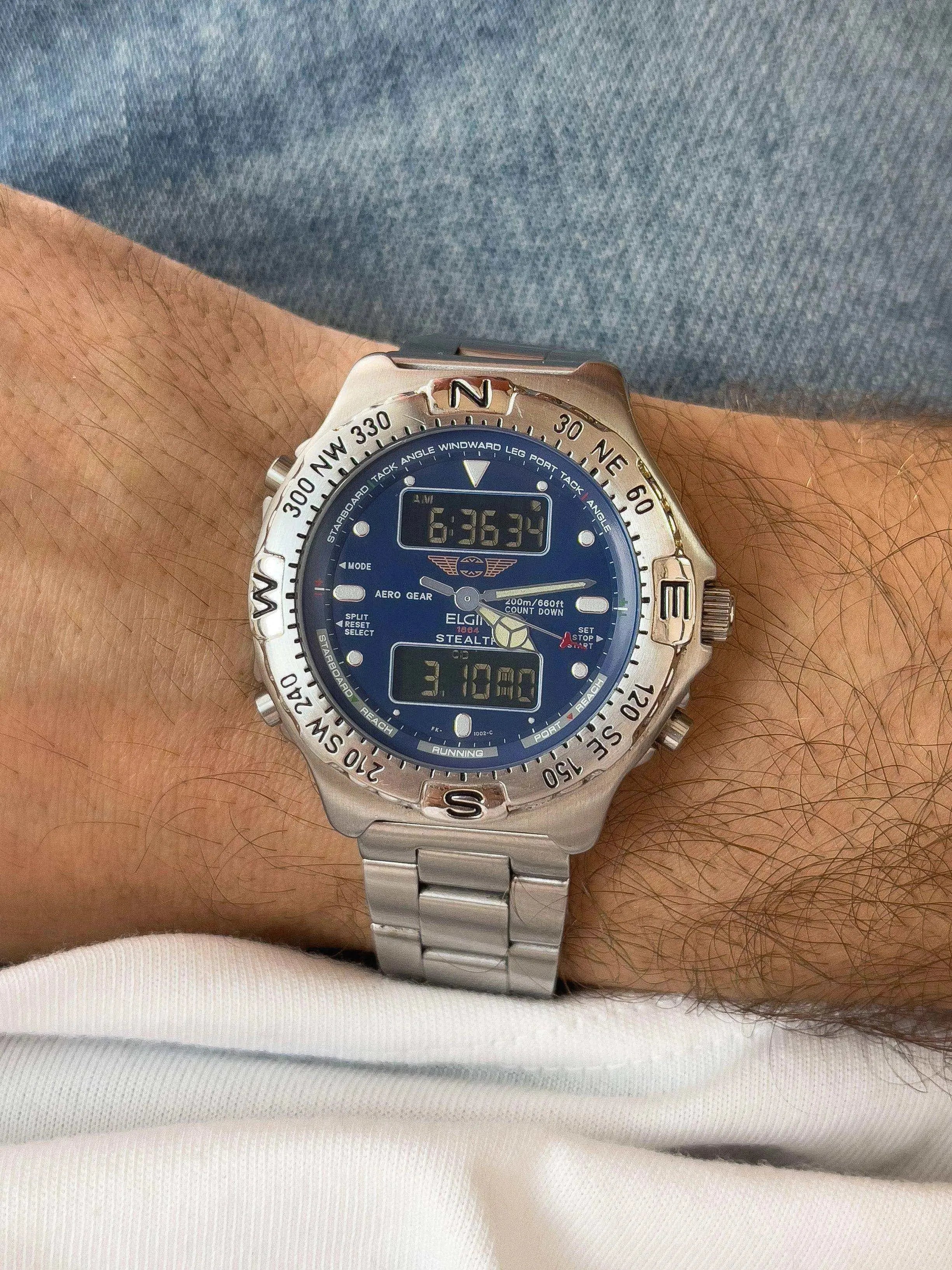 Elgin - Air Force Blue Dial - 2000s - Atelier Victor Paris - Vintage Watch Shop Dubai