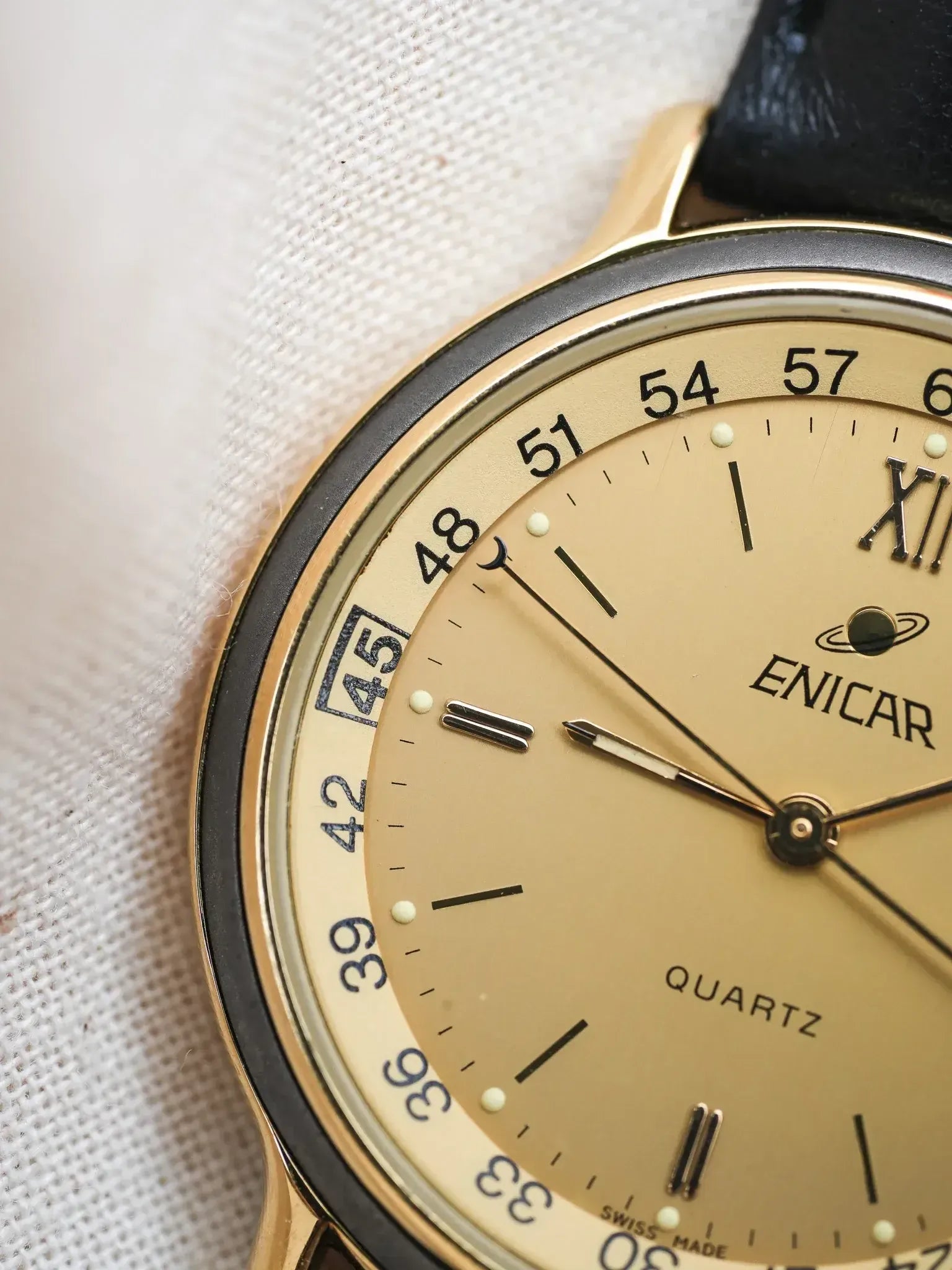 Enicar - Plaqué Or lunette directionnelle interne - NOS - 1990s - Atelier Victor