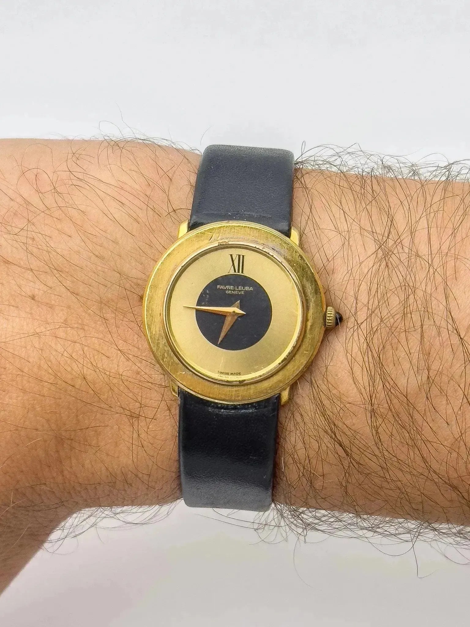 Favre-Leuba - Circle Black - 1970s - Atelier Victor