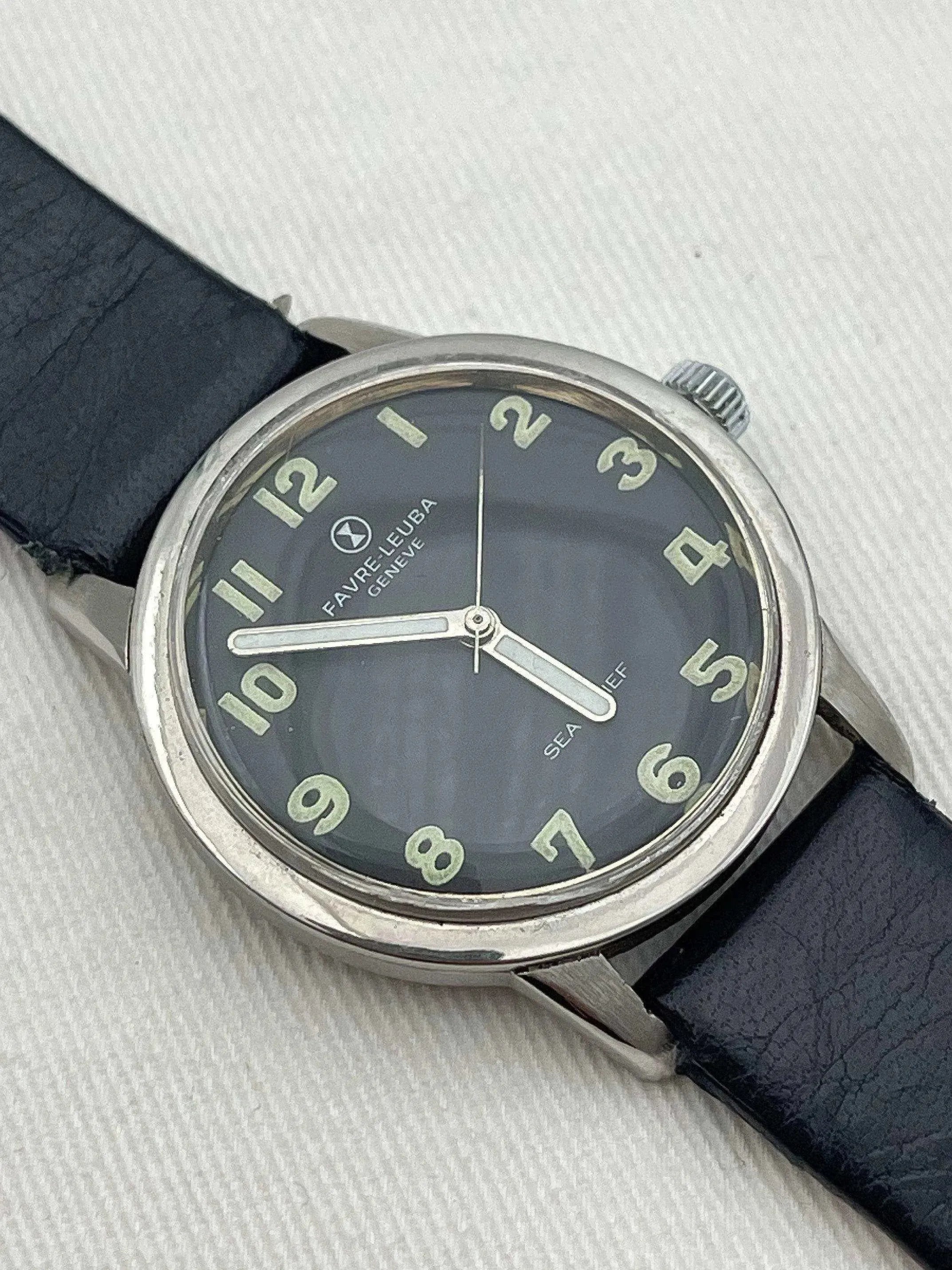 Favre Leuba - Sea Chief Noir - 1970s - Atelier Victor - Vintage Shop