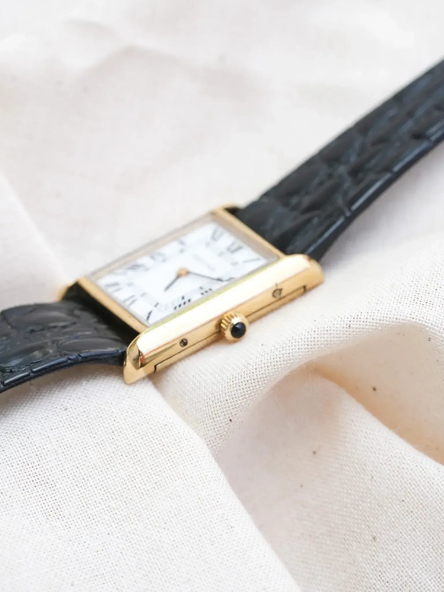 Festina - Tank Romain Blanc Plaqué or - 1980s - Atelier Victor