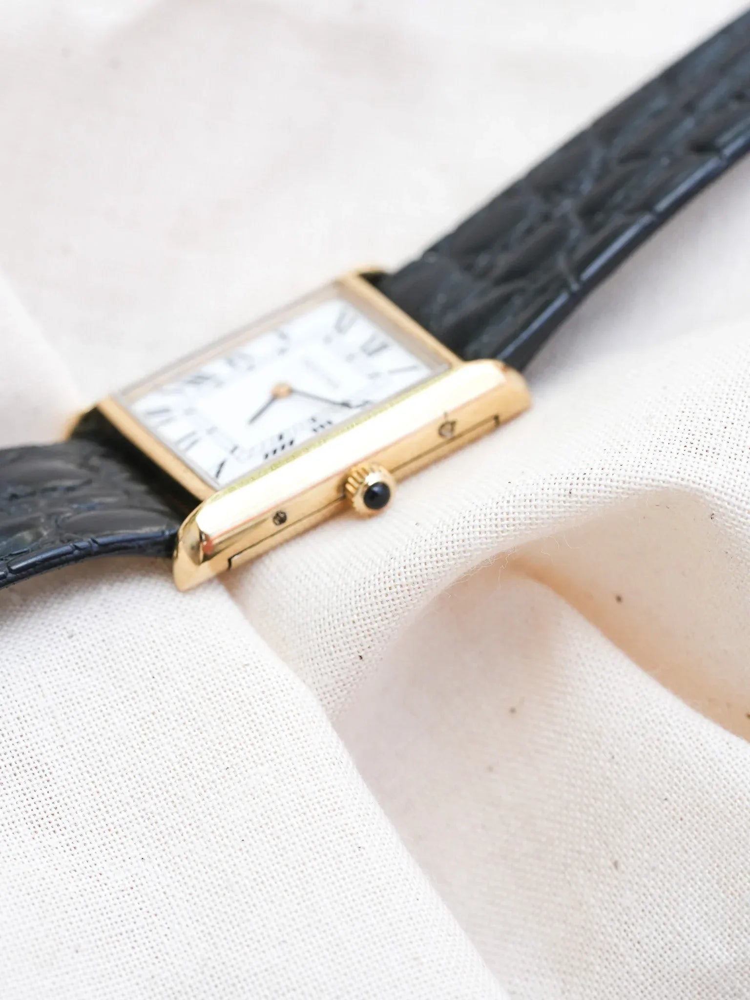 Festina - Tank Romain Blanc Plaqué or - 1980s - Atelier Victor