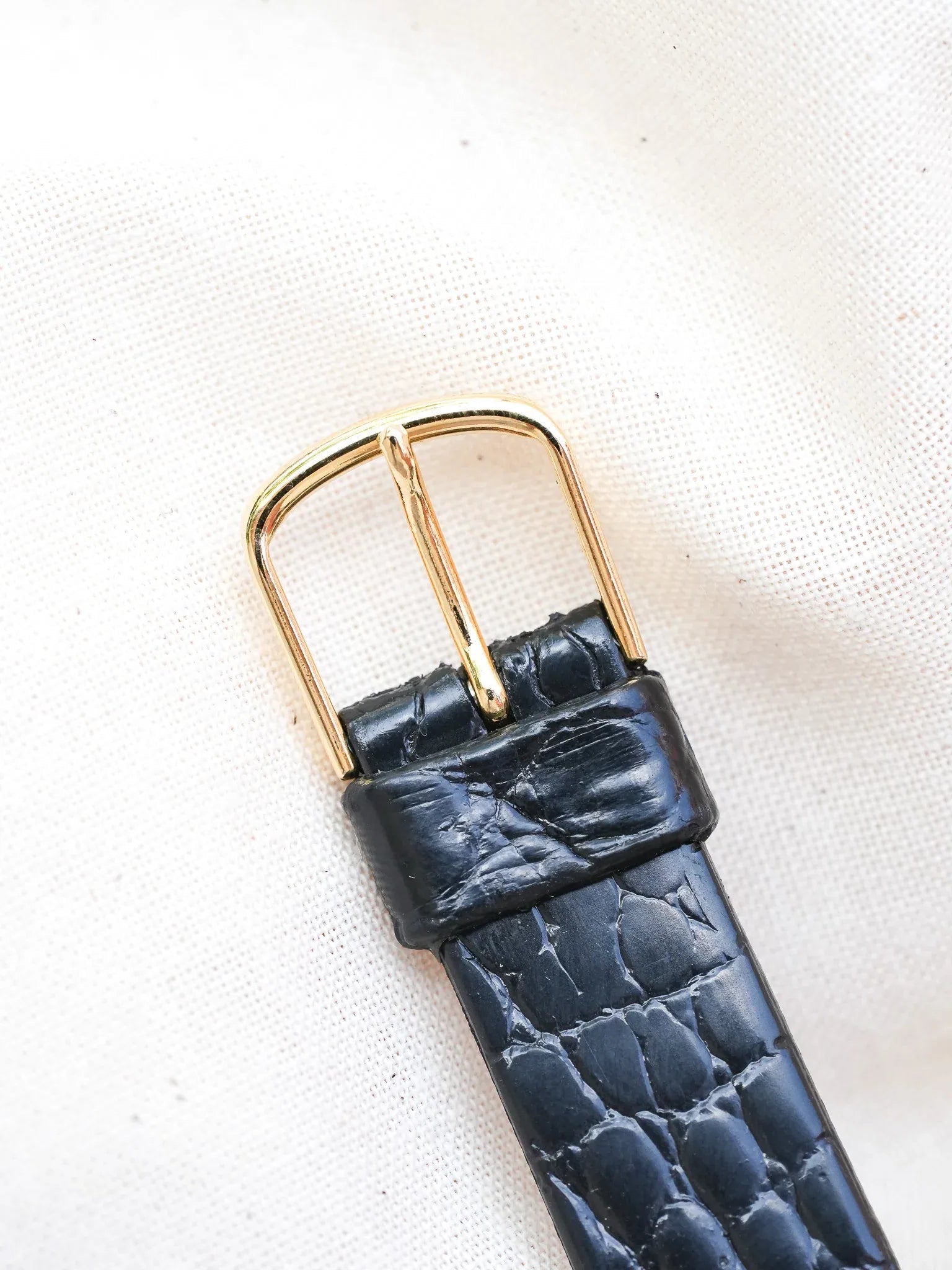 Festina - Tank Romain Blanc Plaqué or - 1980s - Atelier Victor - Vintage Shop