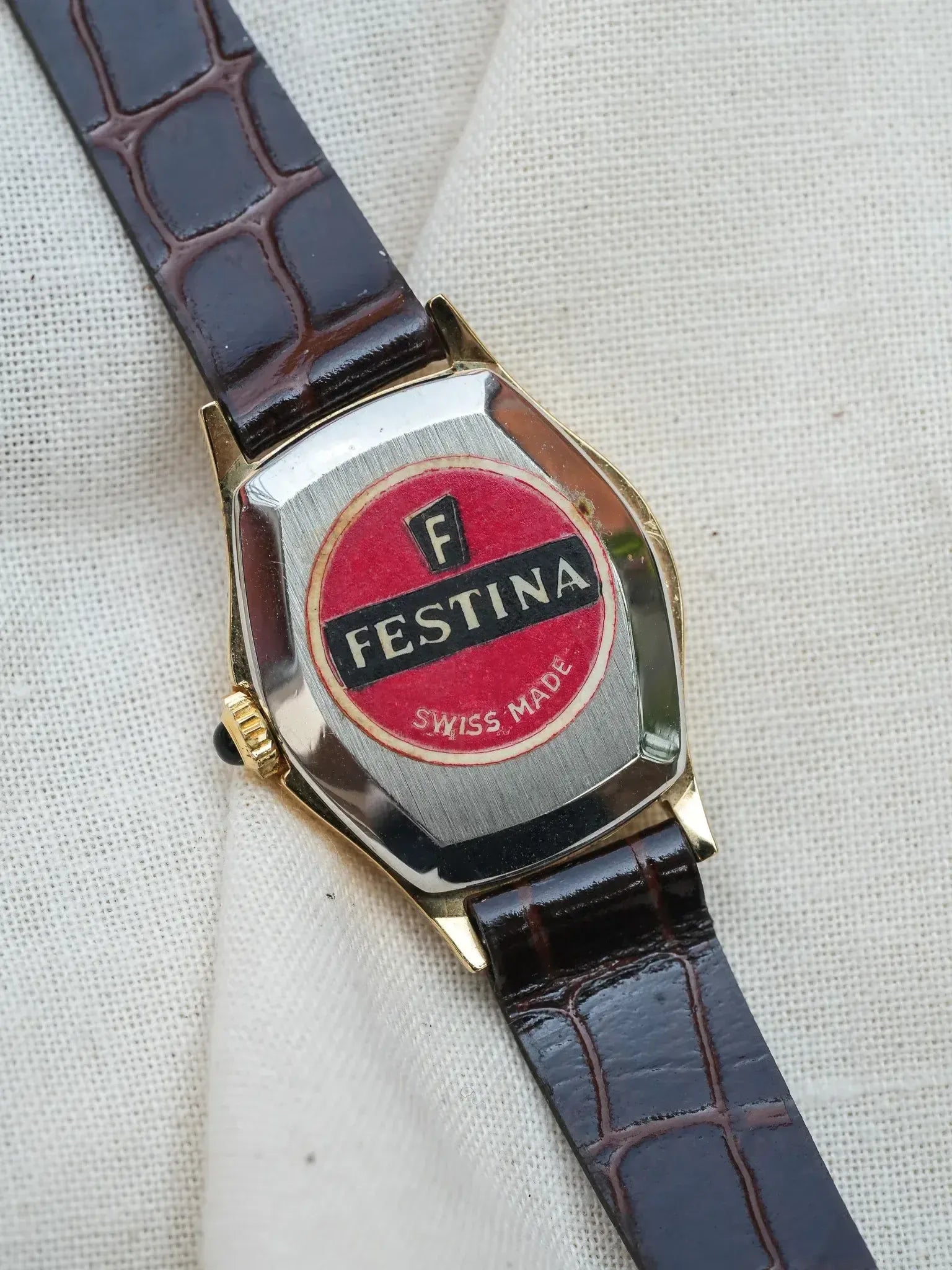 Festina - Tonneau Or Breguet Cabochon - NOS - 1980s - Atelier Victor