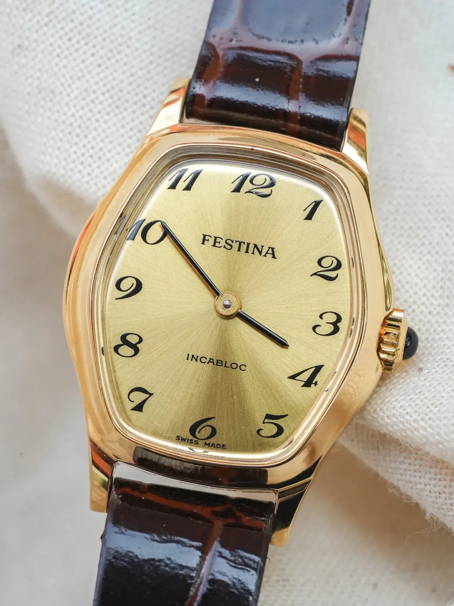 Festina - Tonneau Or Breguet Cabochon - NOS - 1980s - Atelier Victor