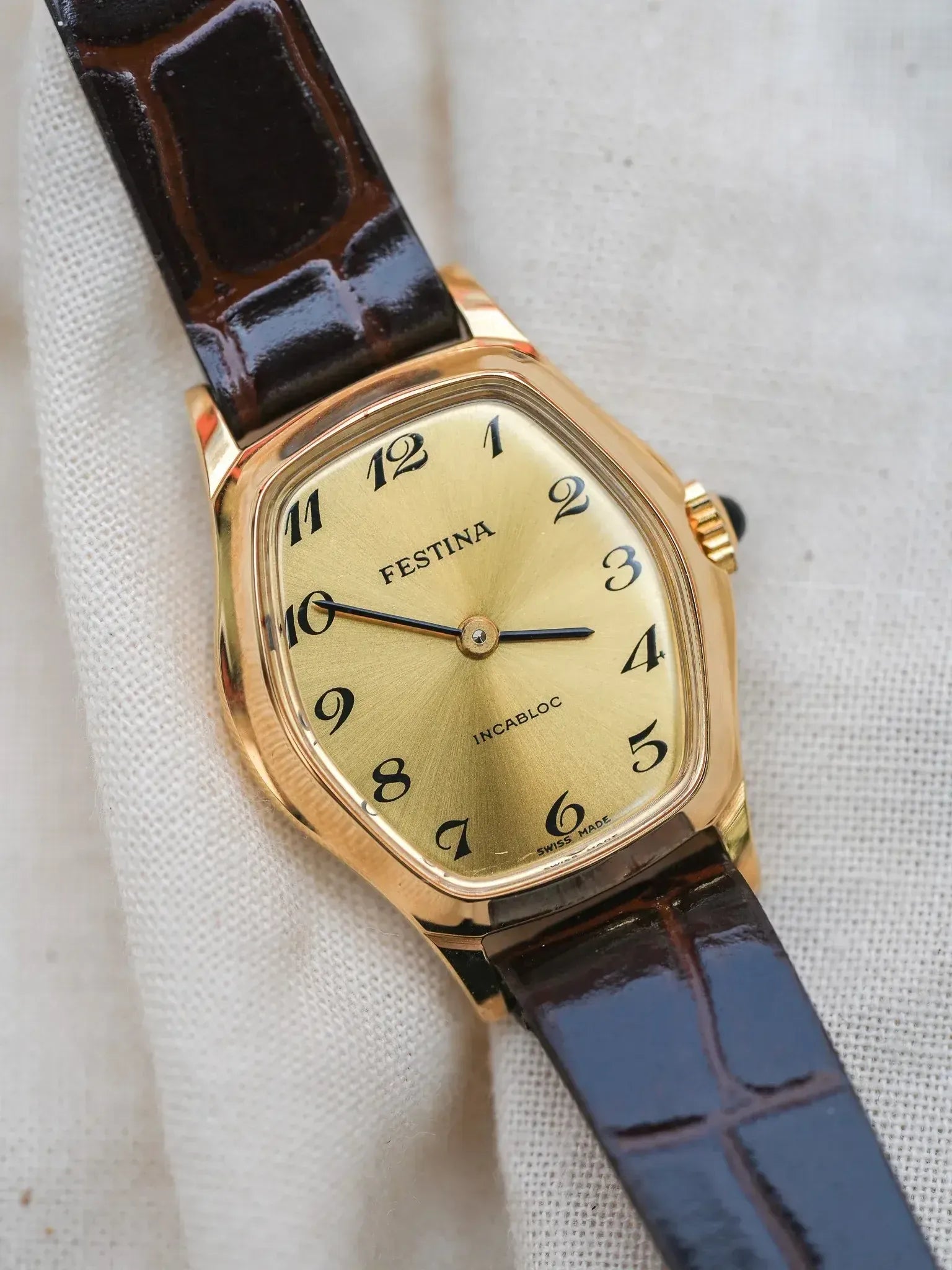 Festina - Tonneau Or Breguet Cabochon - NOS - 1980s - Atelier Victor