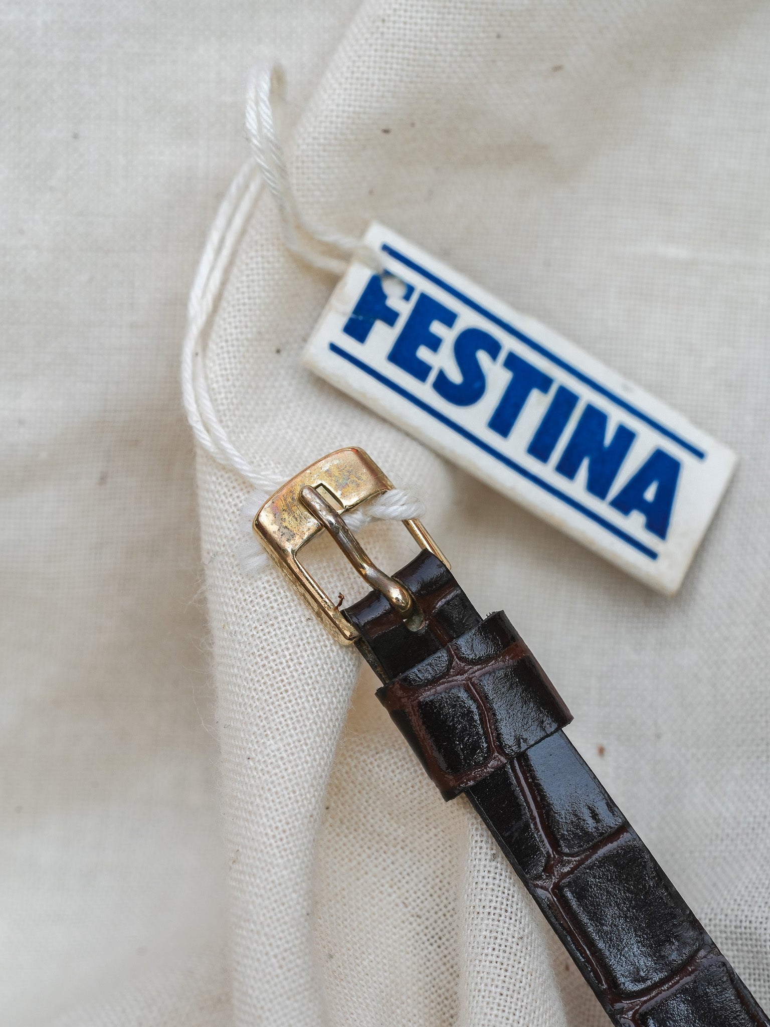 Festina - Tonneau Or Breguet Cabochon - NOS - 1980s - Atelier Victor Paris - Vintage Watch Shop Dubai