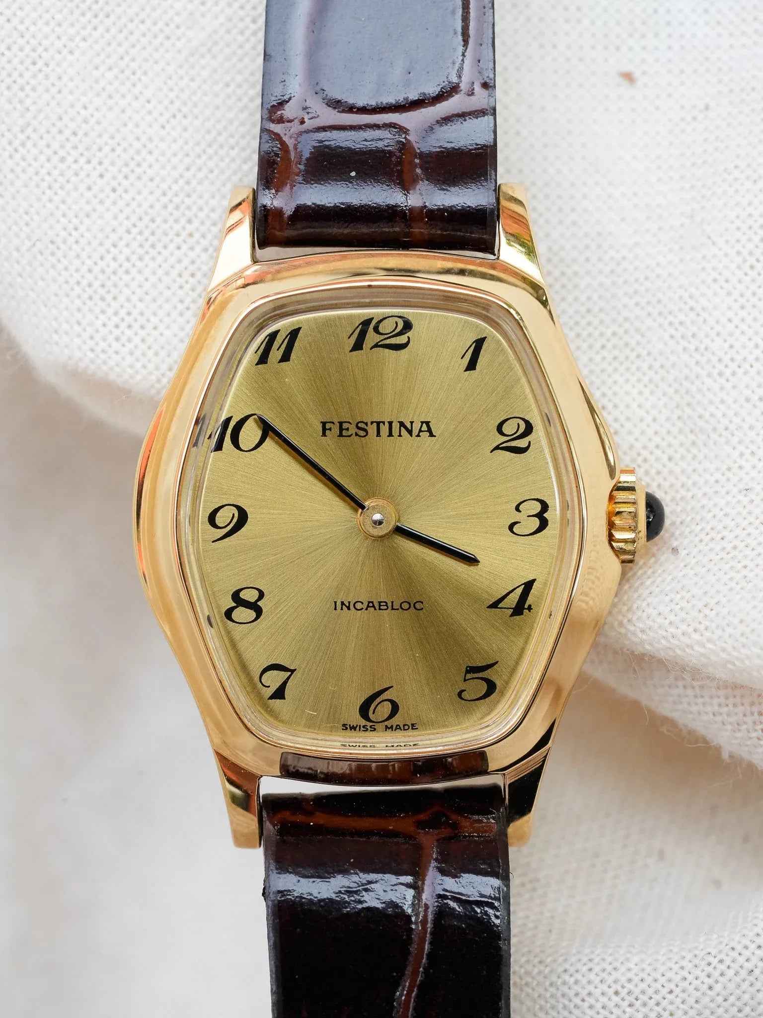 Festina - Tonneau Or Breguet Cabochon - NOS - 1980s - Atelier Victor - Vintage Shop