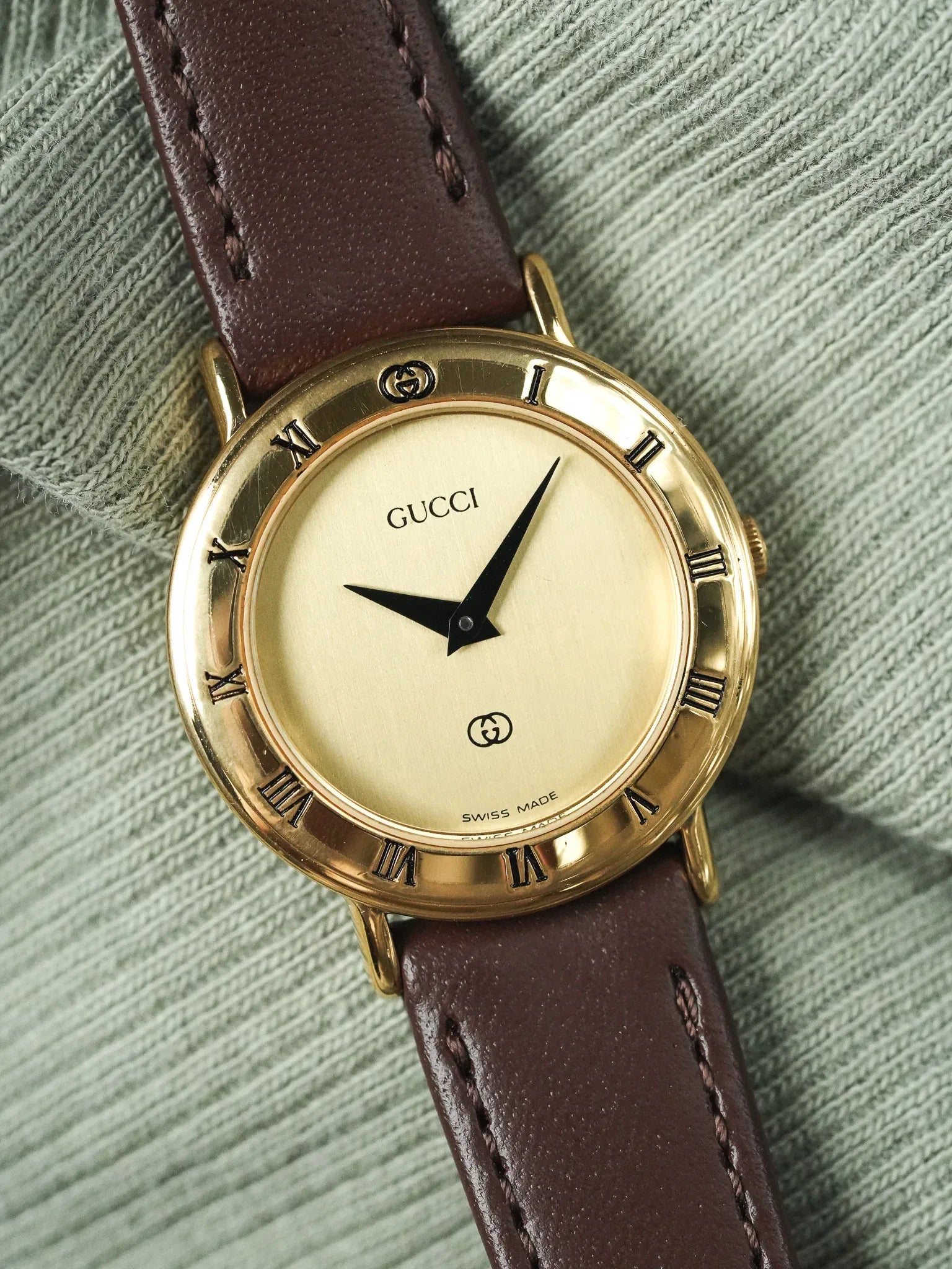 Gucci - Mini Ronde Or Cadran Or - 1990s - Atelier Victor