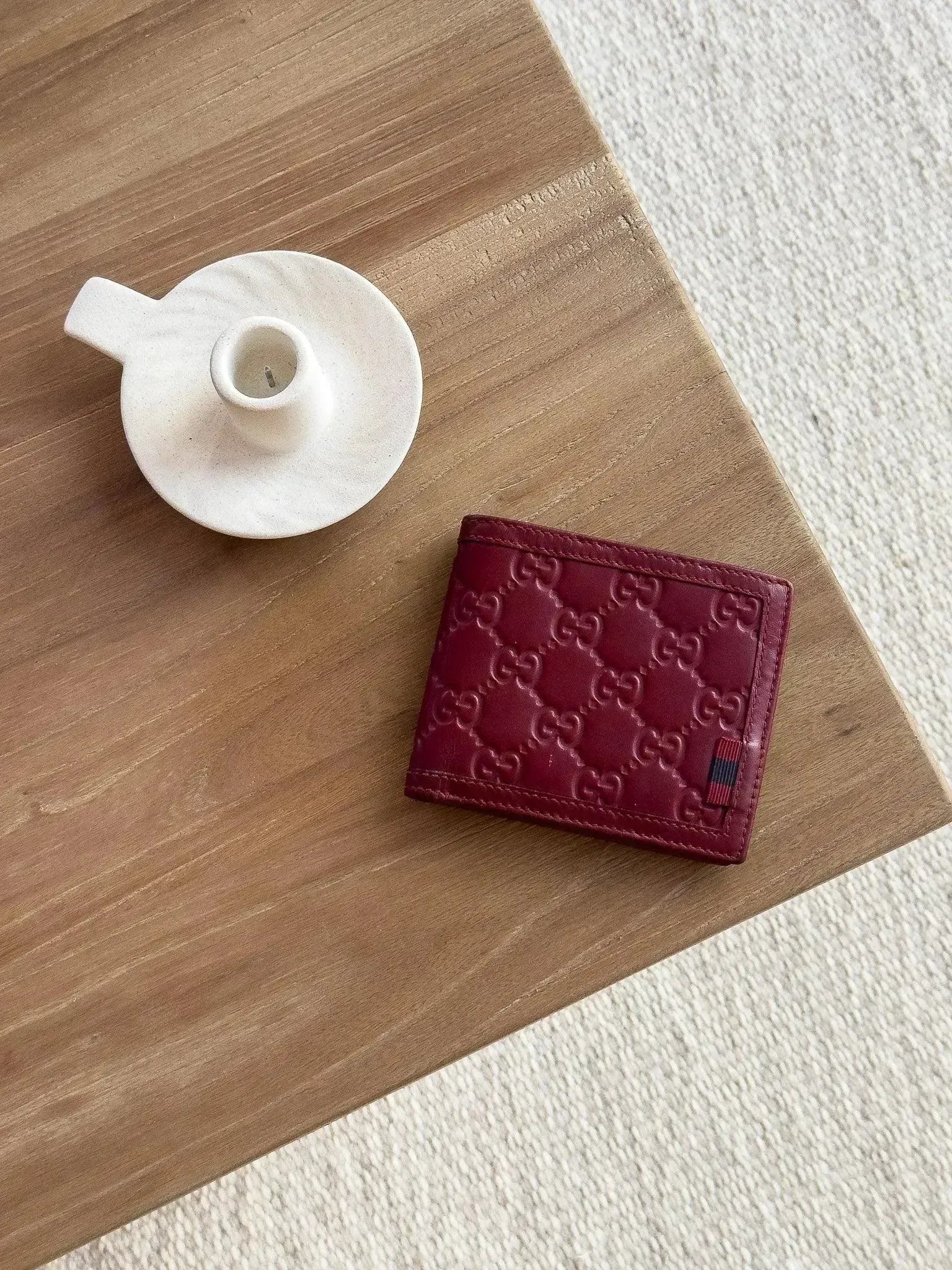 Gucci - Portefeuille en cuir GG bordeaux - Atelier Victor