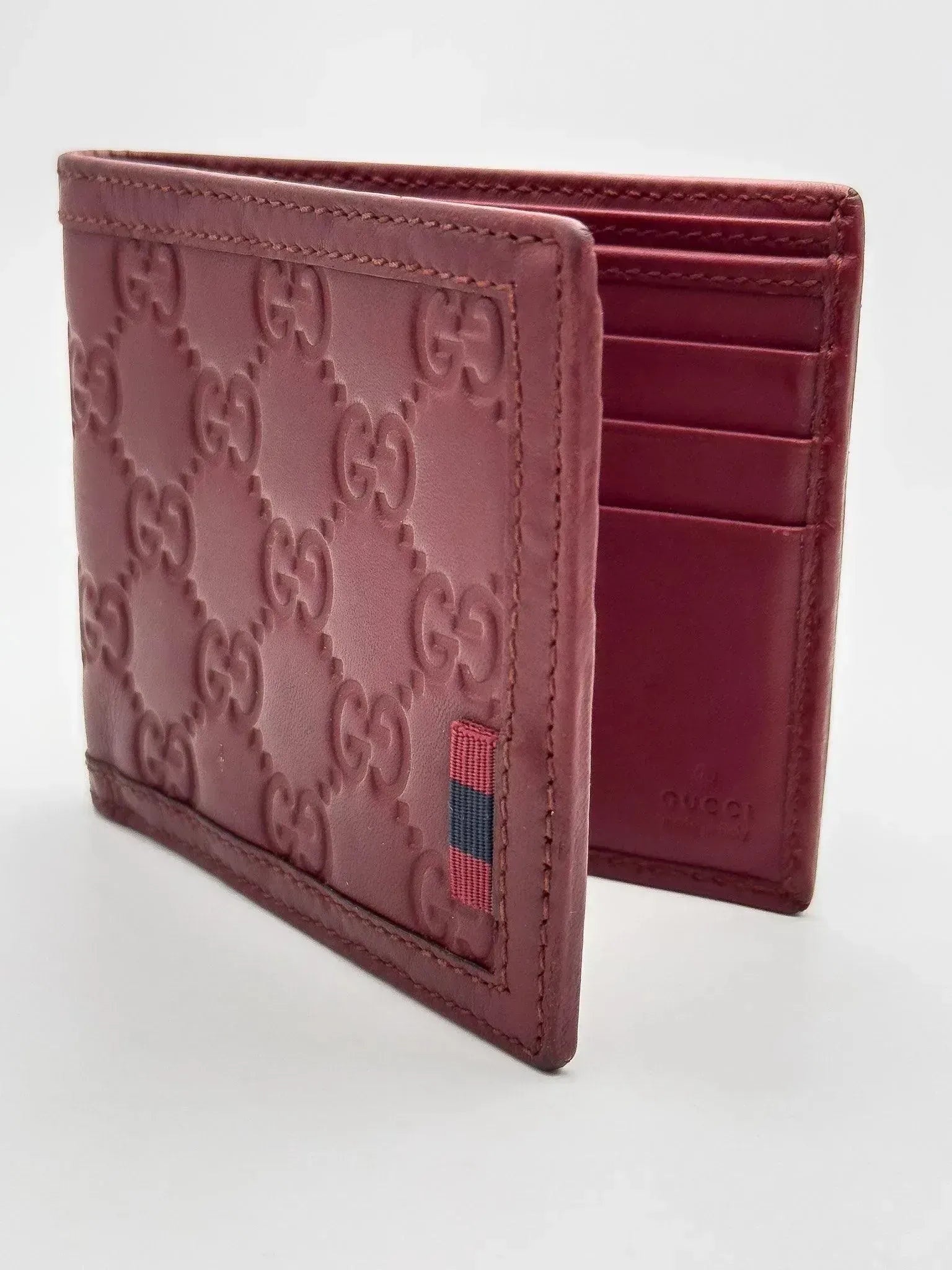 Gucci - Portefeuille en cuir GG bordeaux - Atelier Victor