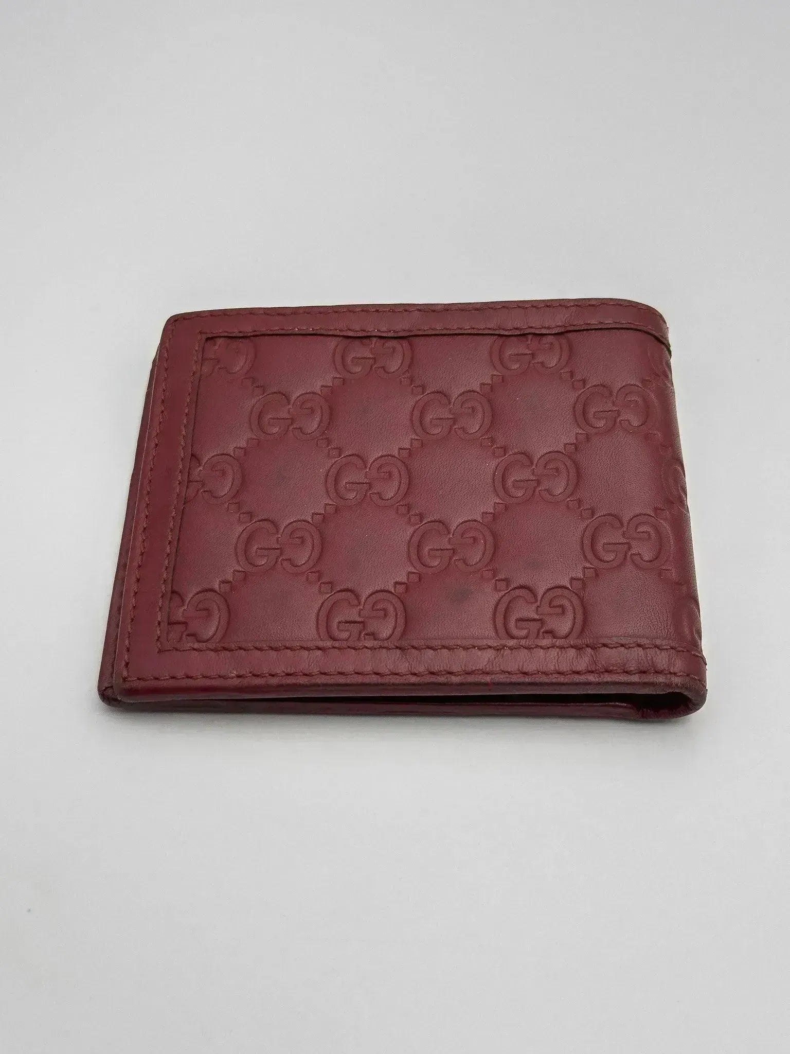 Gucci - Portefeuille en cuir GG bordeaux - Atelier Victor