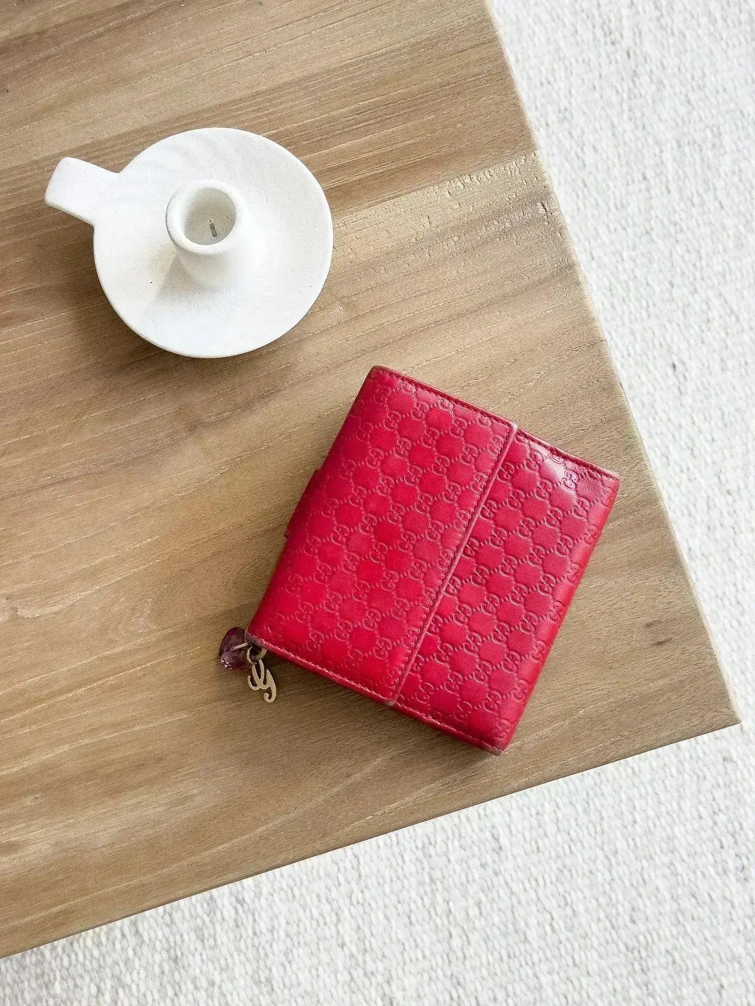 Gucci - Portefeuille en cuir mini GG Rouge - Atelier Victor