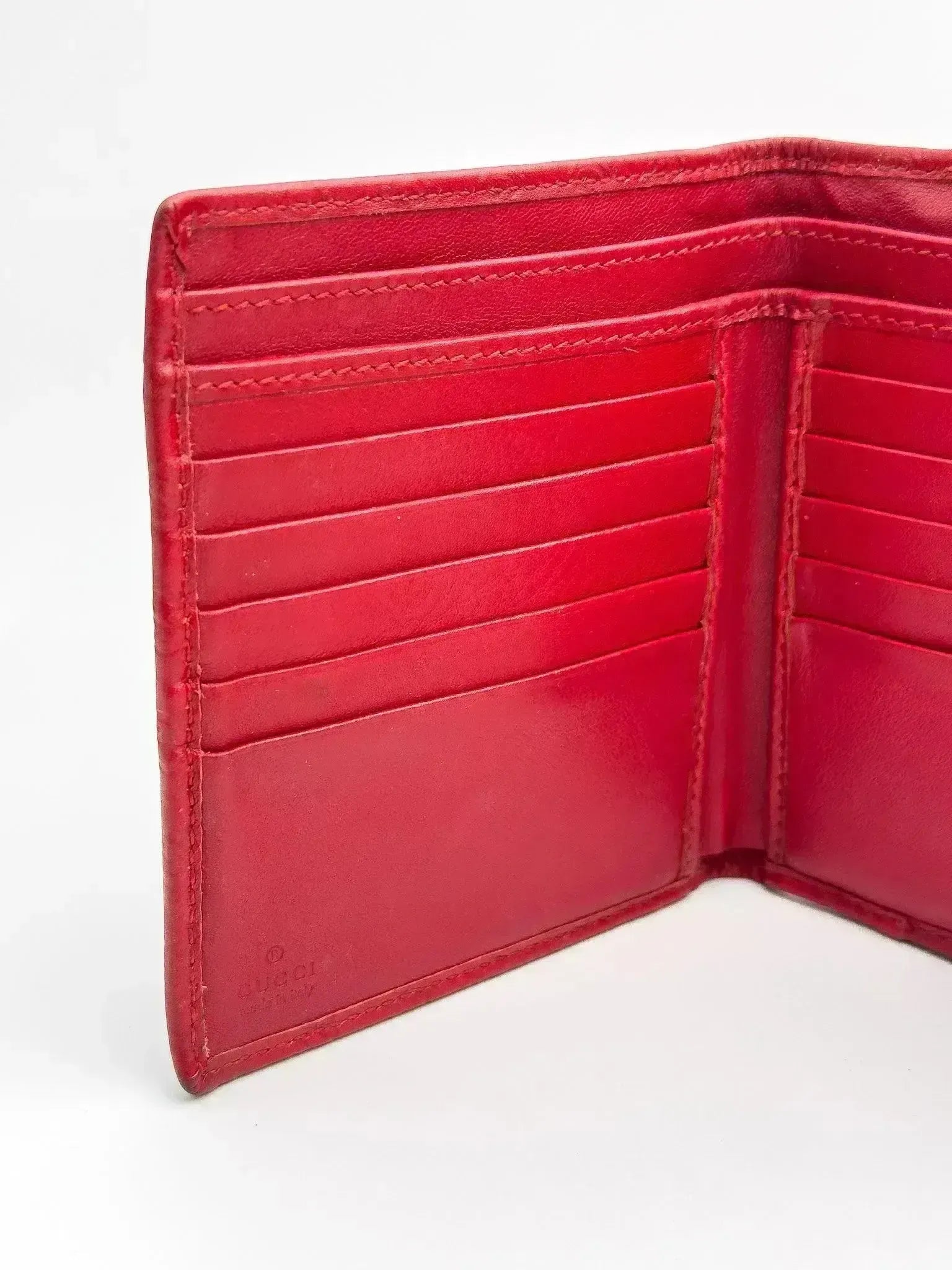 Gucci - Portefeuille en cuir mini GG Rouge - Atelier Victor