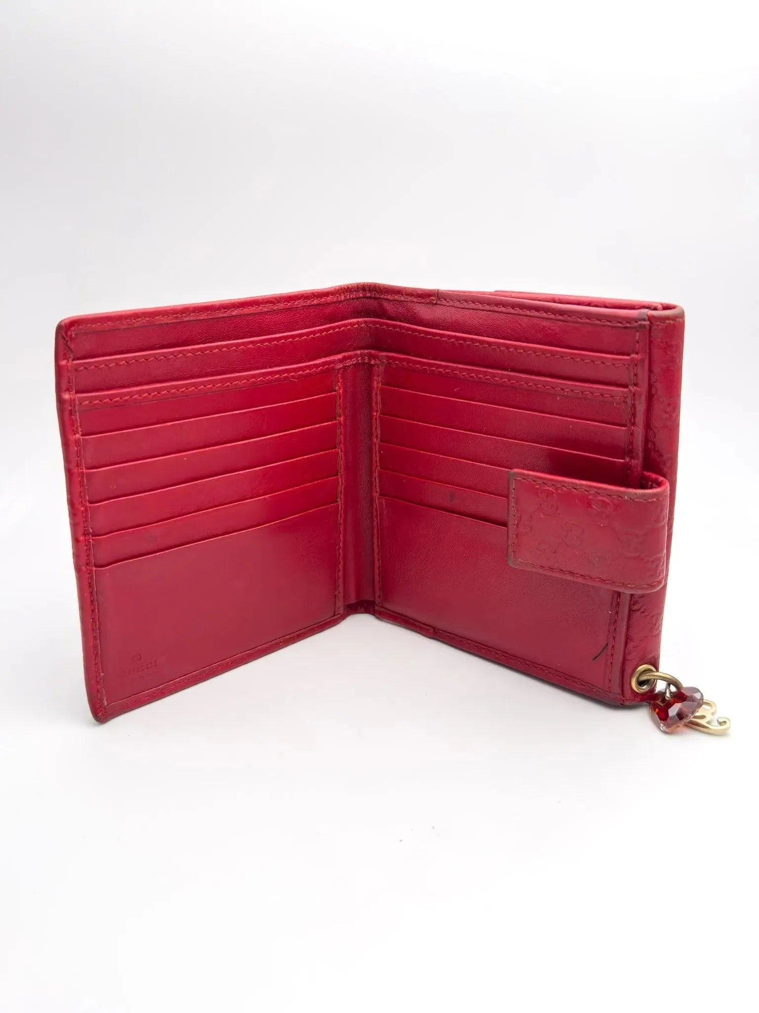 Gucci - Portefeuille en cuir mini GG Rouge - Atelier Victor - Vintage Shop