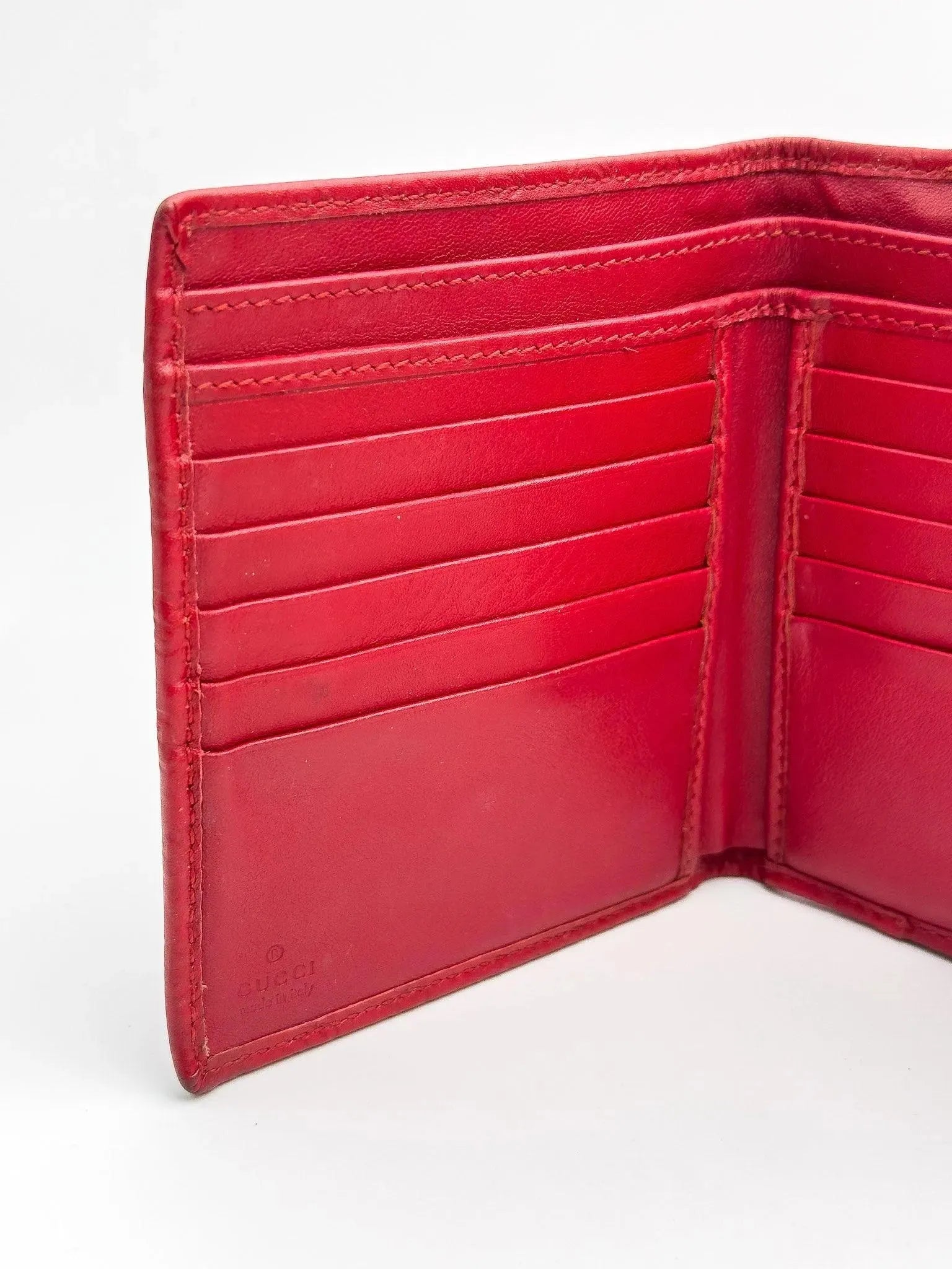Gucci - Portefeuille en cuir mini GG Rouge - Atelier Victor - Vintage Shop