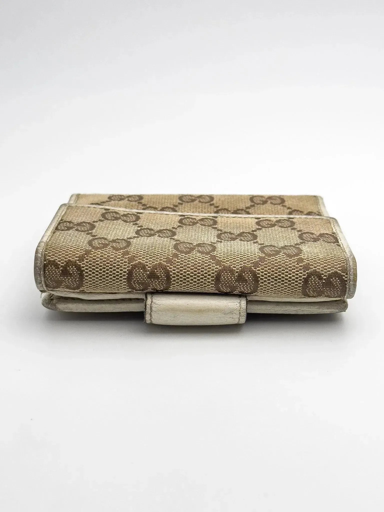 Gucci - Portefeuille en toile GG cuir blanc - Atelier Victor