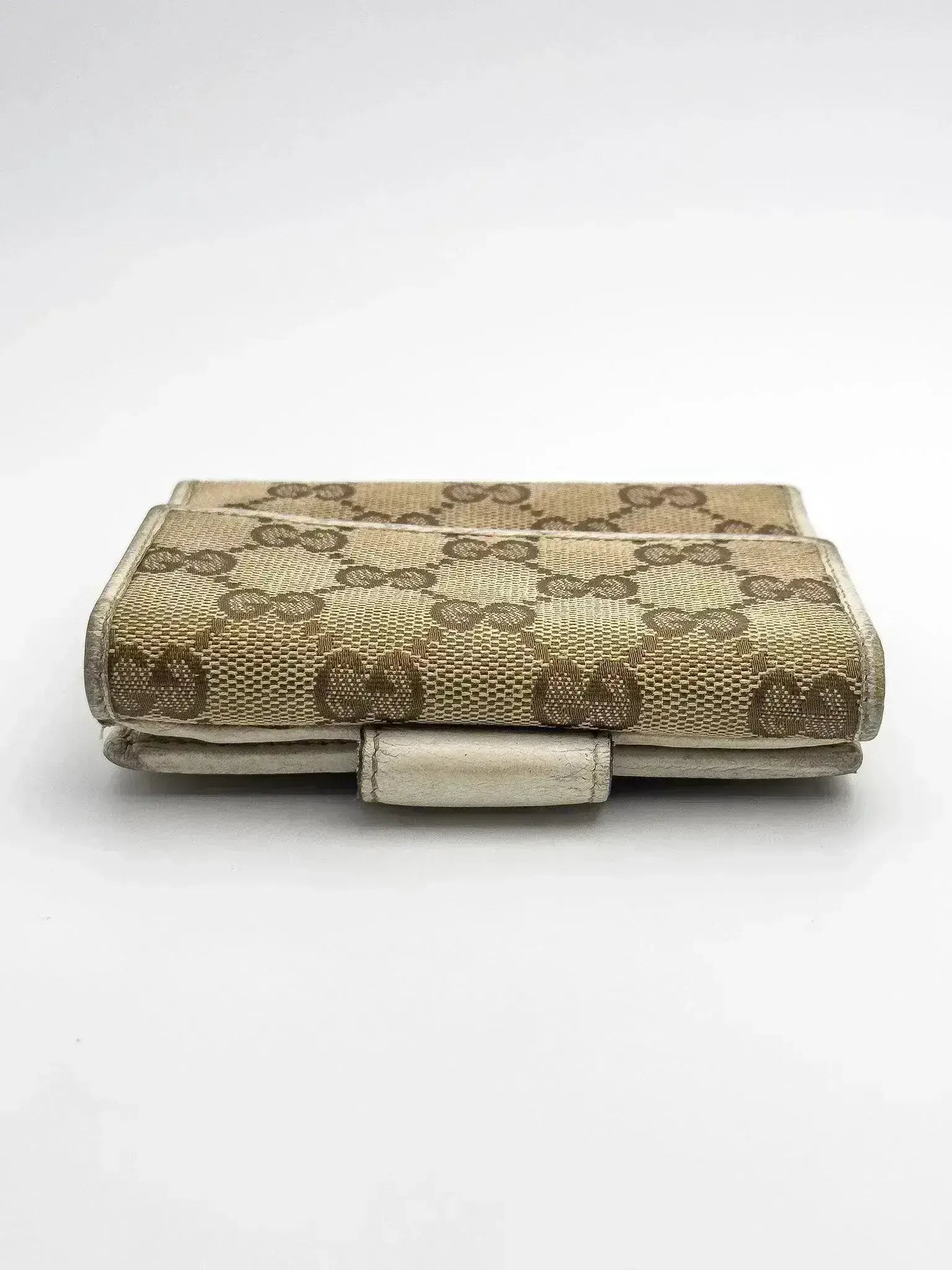 Gucci - Portefeuille en toile GG cuir blanc - Atelier Victor