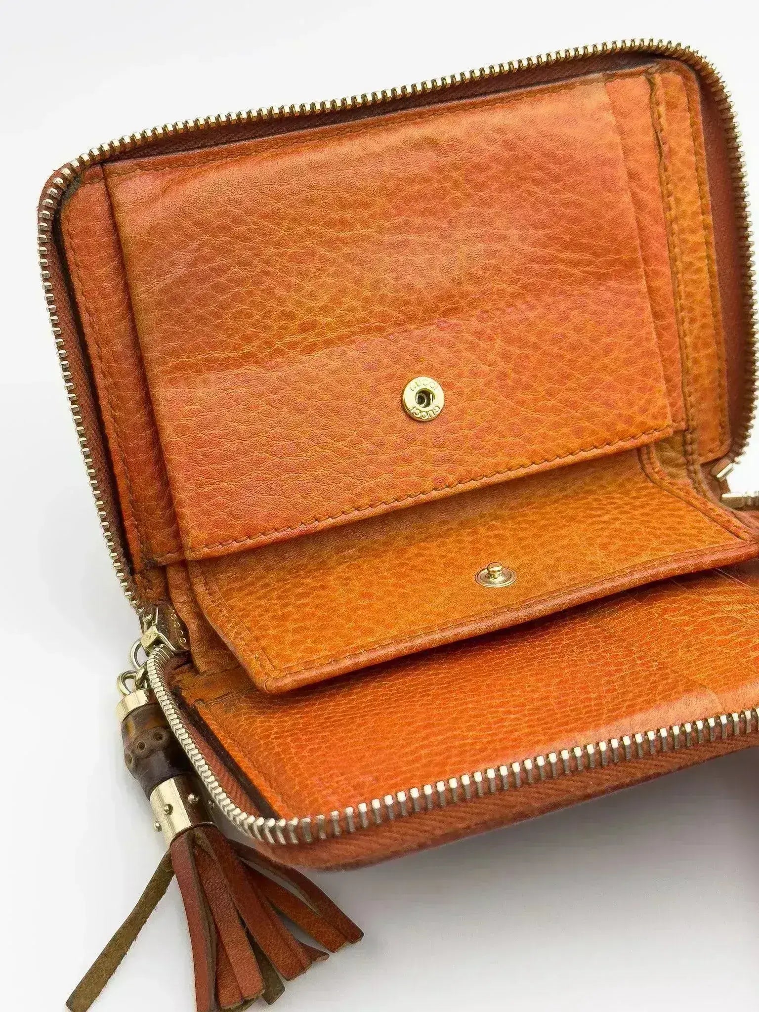 Gucci - Portefeuille en toile GG cuir Orange - Atelier Victor