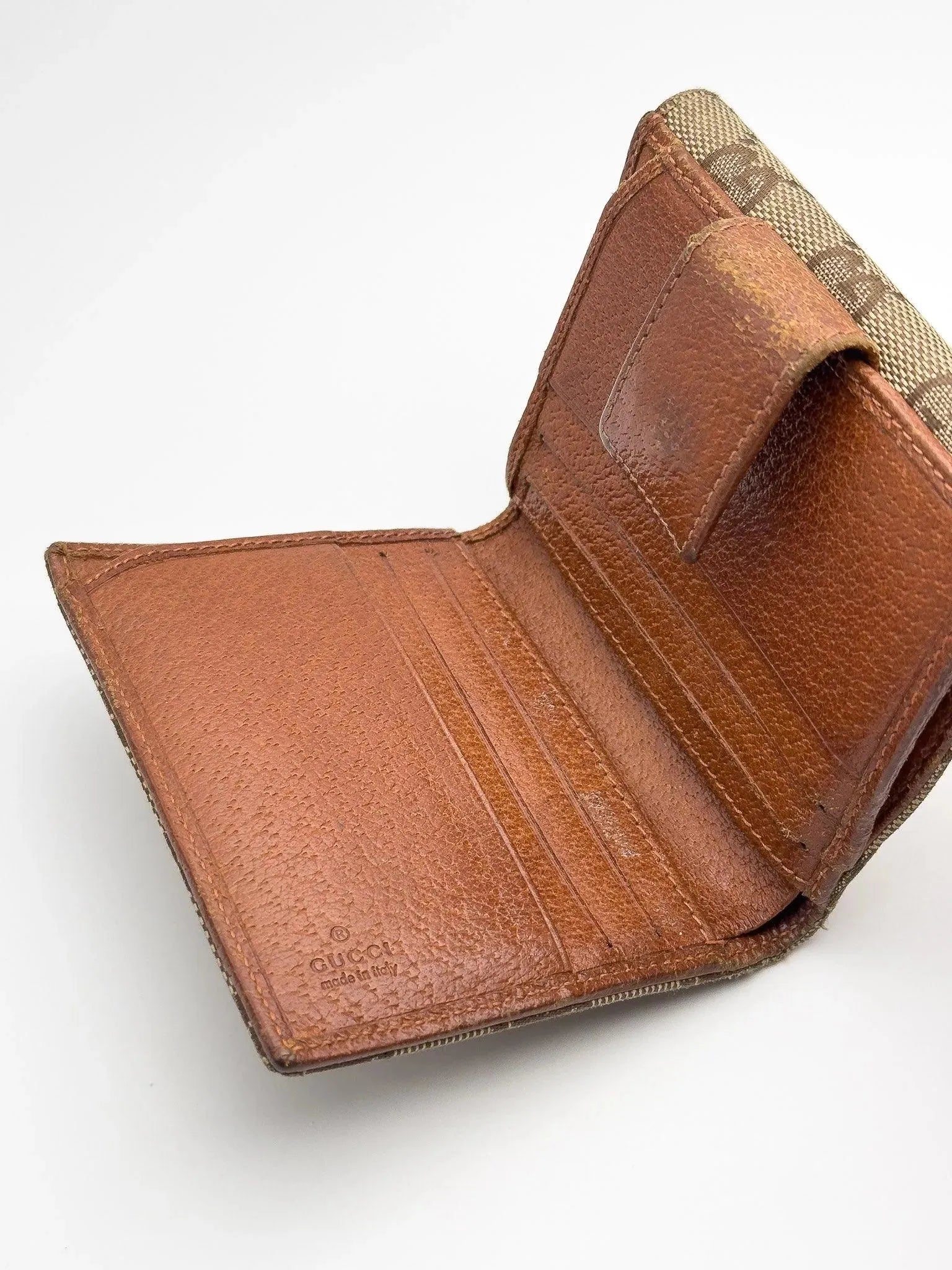 Gucci - Portefeuille en toile GG Marron Clous - Atelier Victor Paris - Vintage Watch Shop Dubai