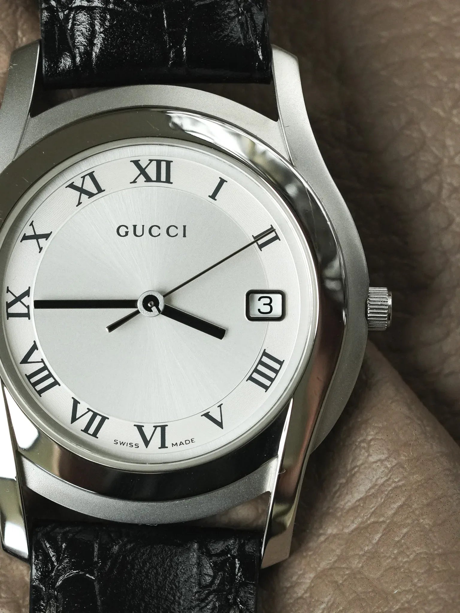 Gucci - Ronde Acier Poli & Brossé 35mm - 2000s - Atelier Victor