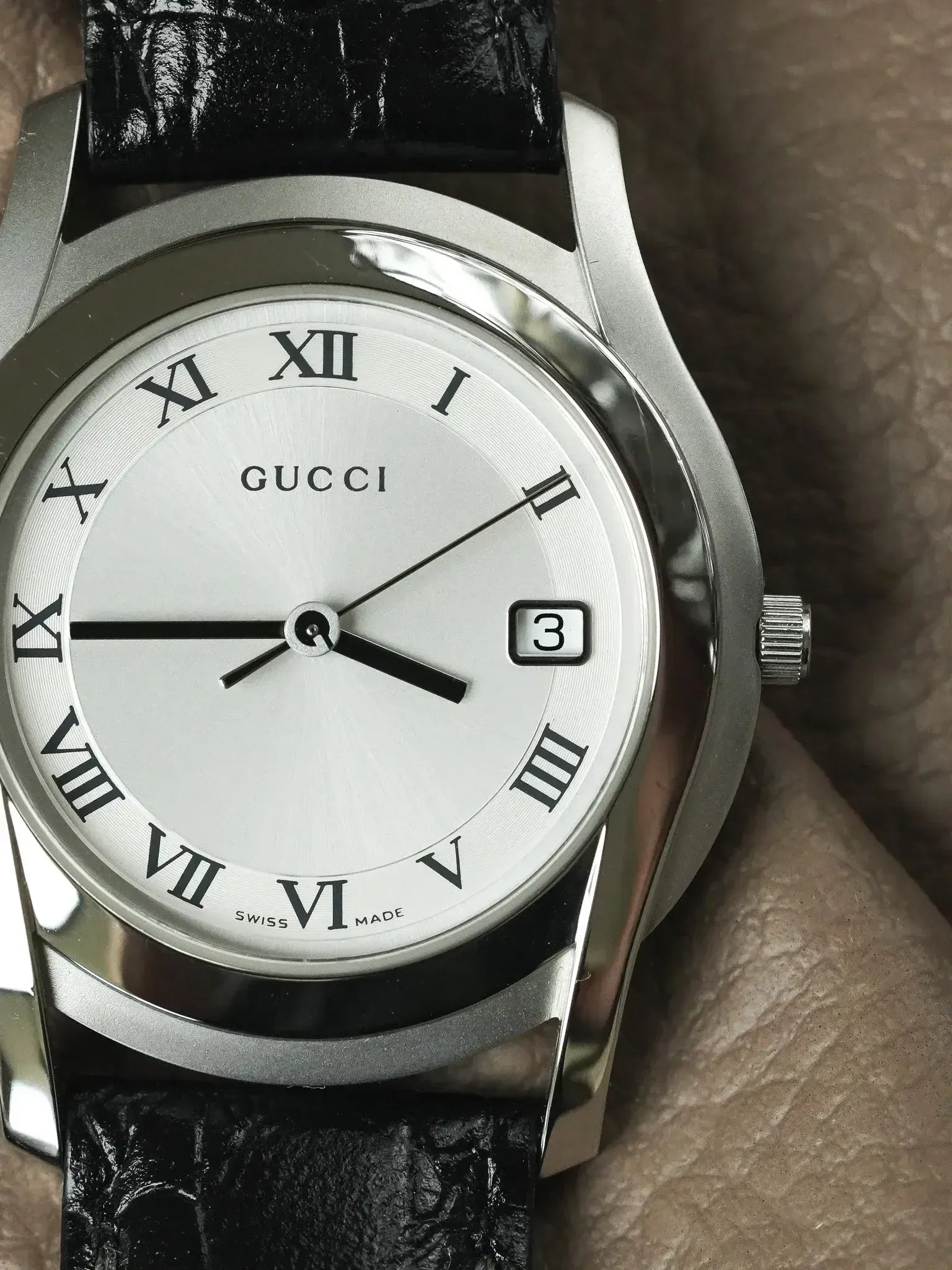 Gucci - Ronde Acier Poli & Brossé 35mm - 2000s - Atelier Victor