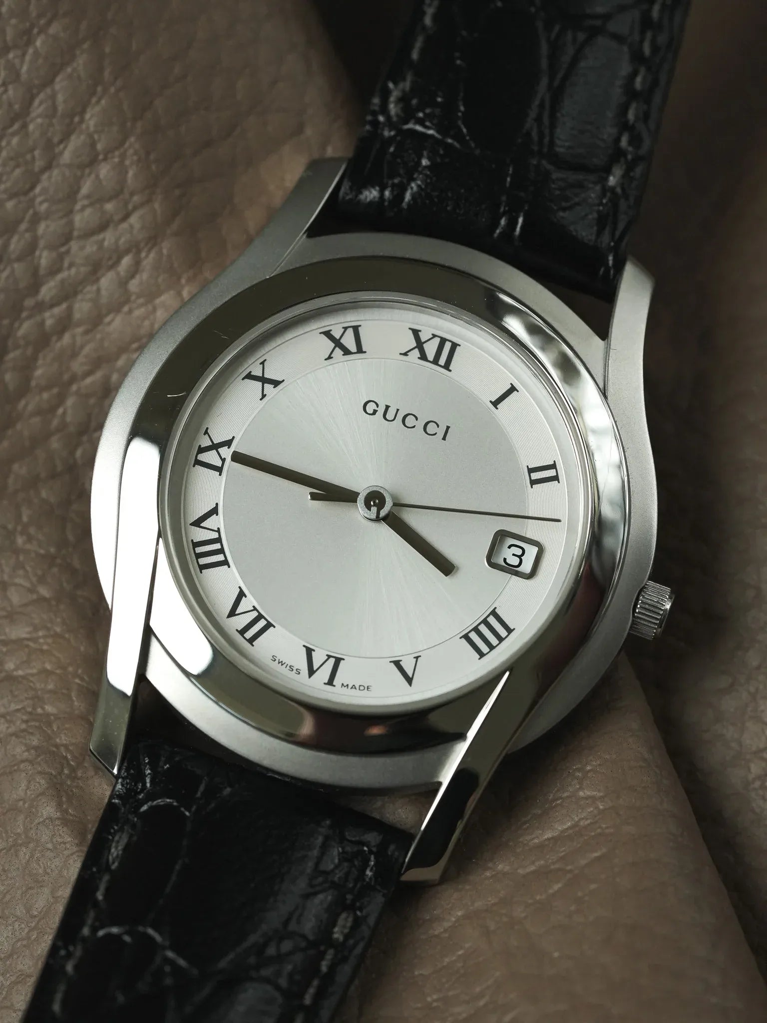 Gucci - Ronde Acier Poli & Brossé 35mm - 2000s - Atelier Victor