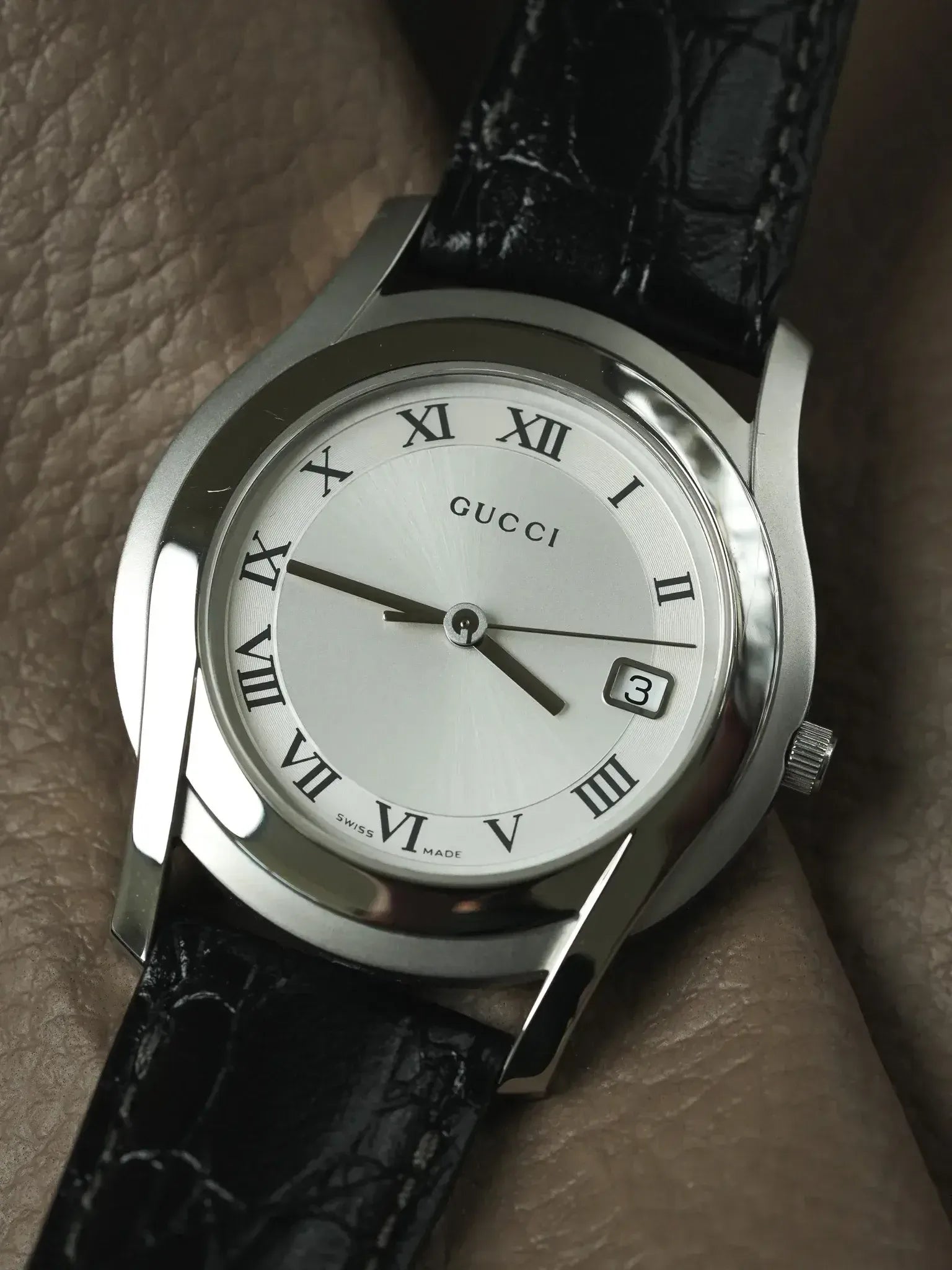 Gucci - Ronde Acier Poli & Brossé 35mm - 2000s - Atelier Victor