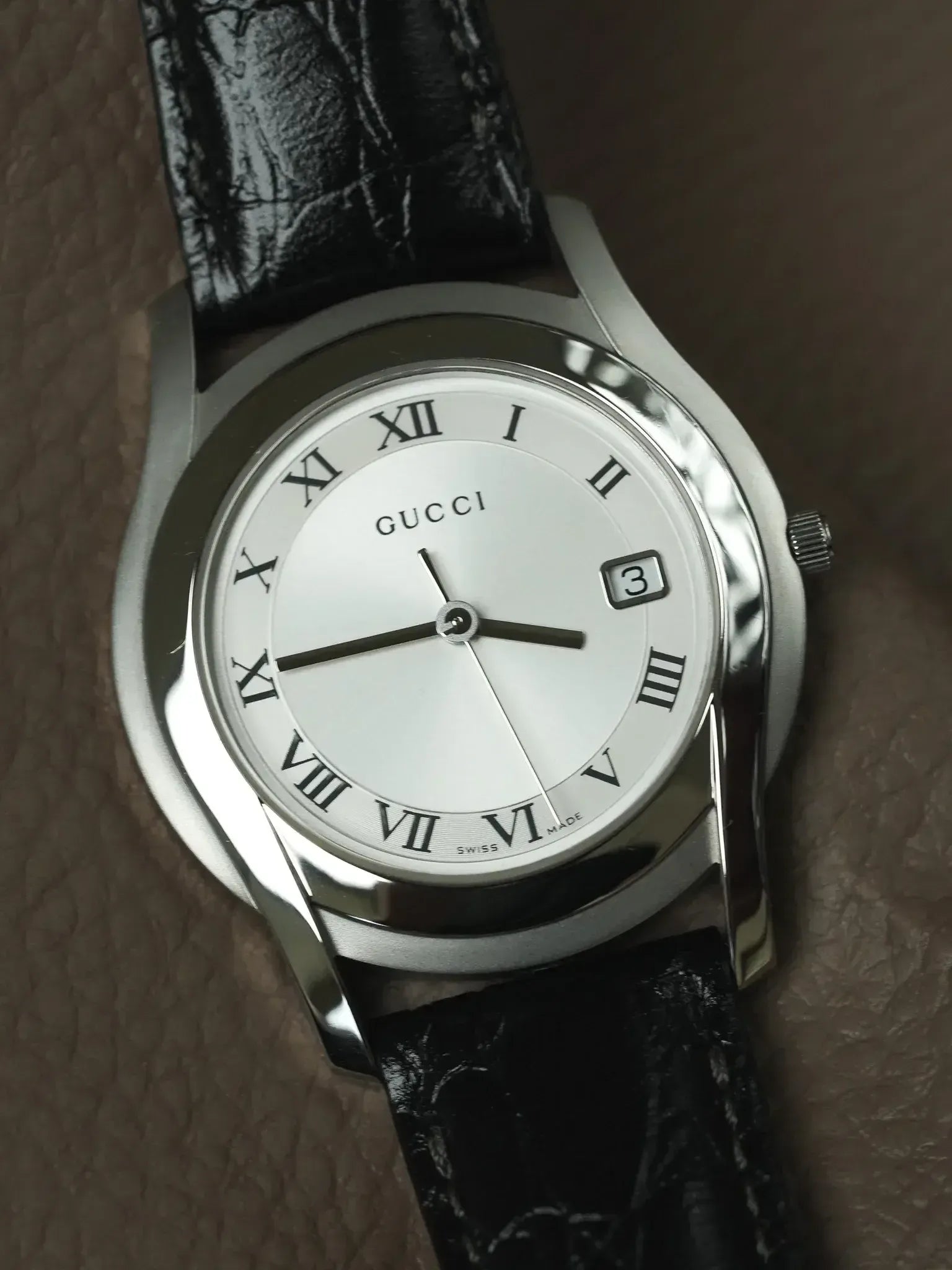 Gucci - Ronde Acier Poli & Brossé 35mm - 2000s - Atelier Victor
