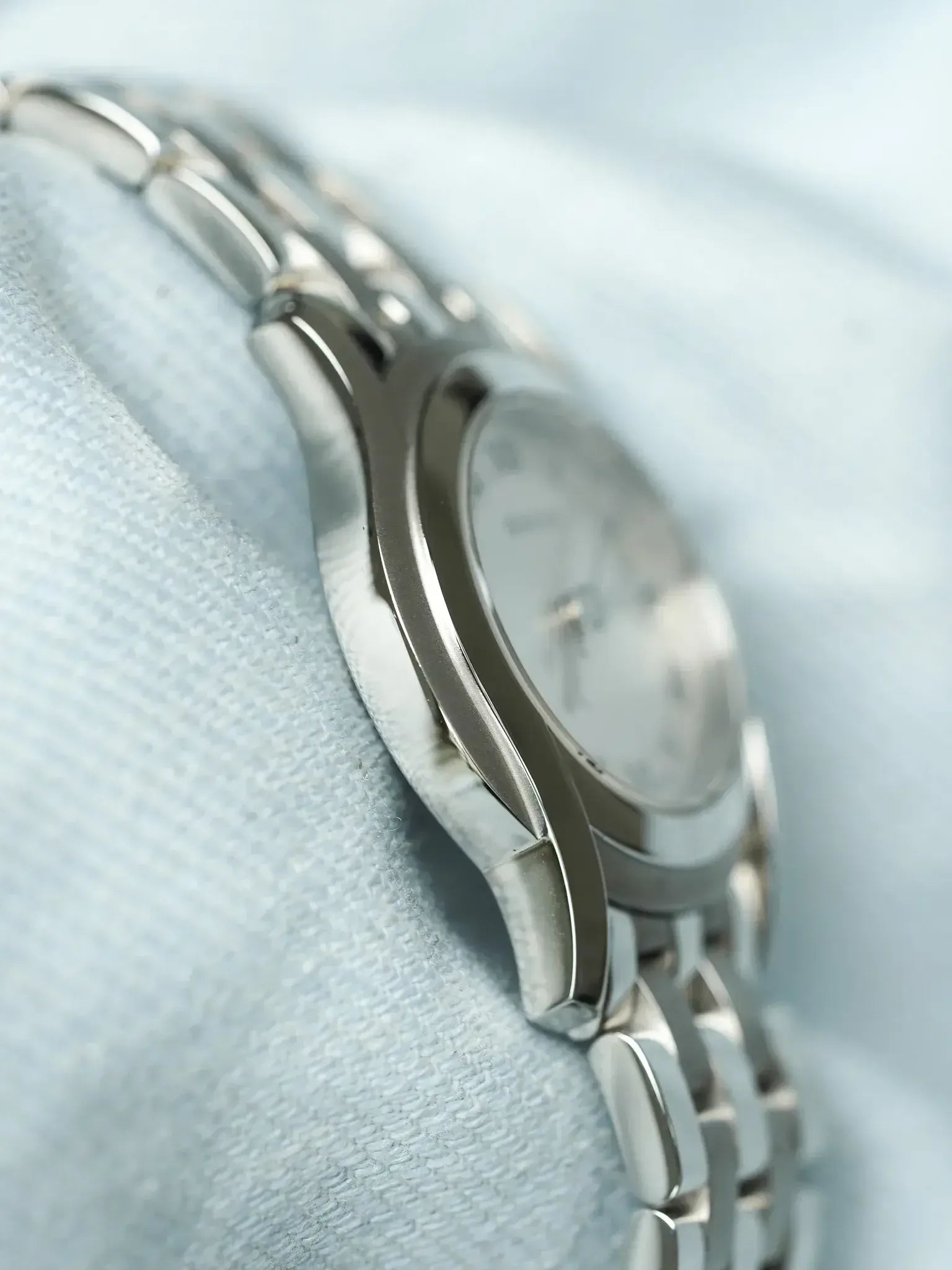 Gucci - Ronde Acier Poli & Brossé Bracelet maille acier 27mm - 2010s - Atelier Victor