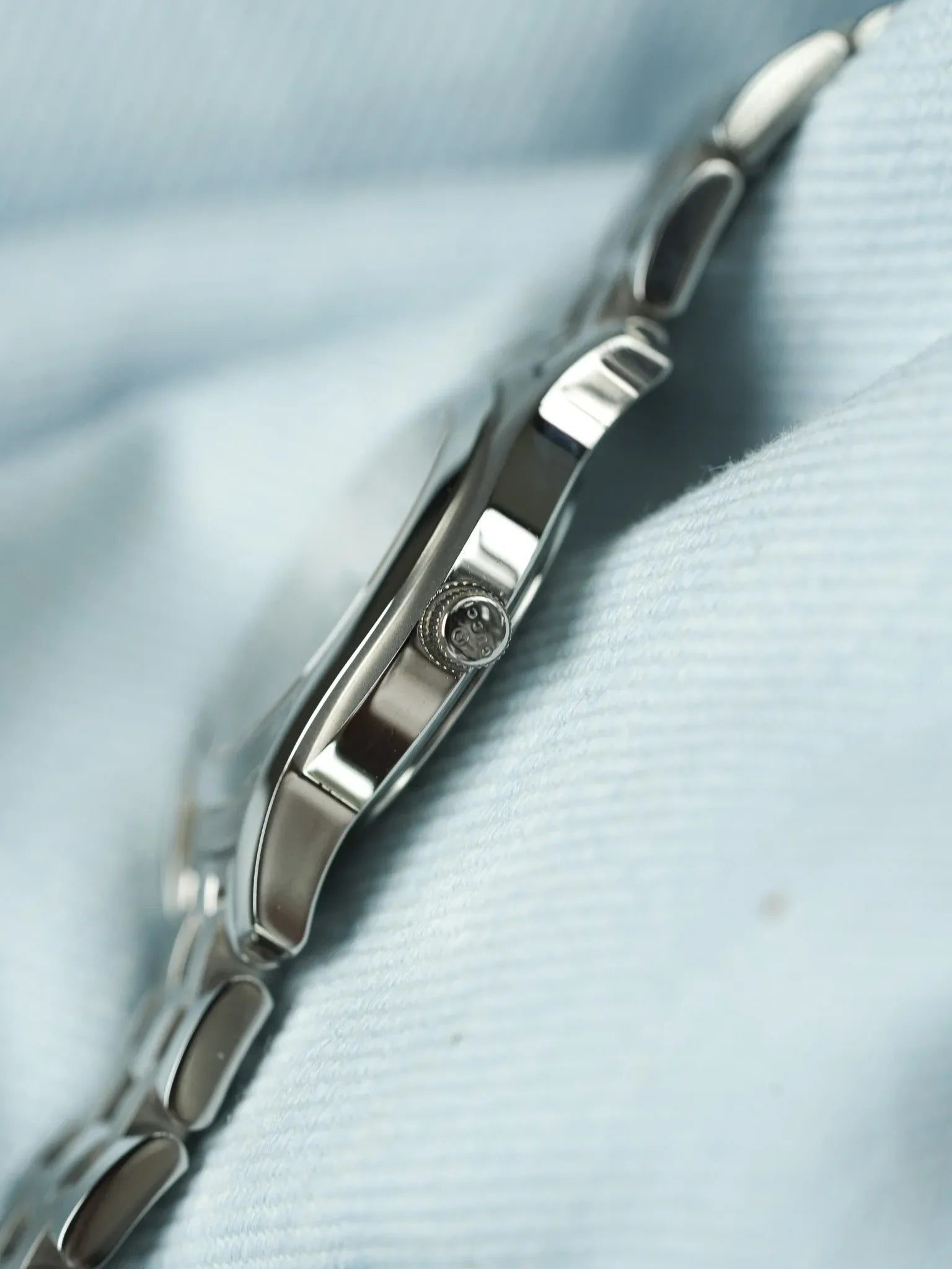 Gucci - Ronda Acero Pulido & Cepillado Brazalete malla acero 27mm - Años 2010