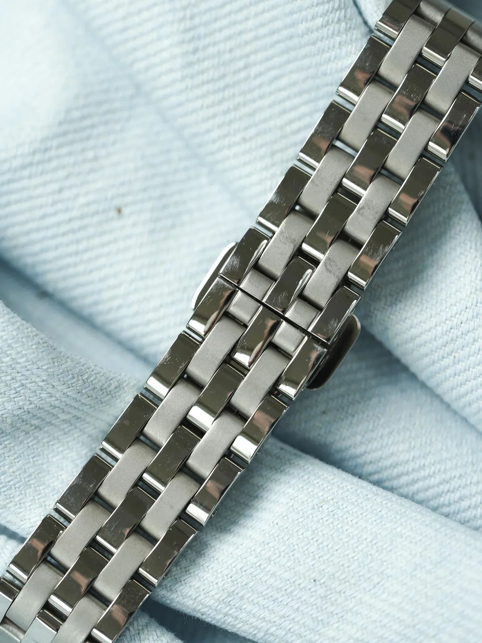 Gucci - Ronda Acero Pulido & Cepillado Brazalete malla acero 27mm - Años 2010