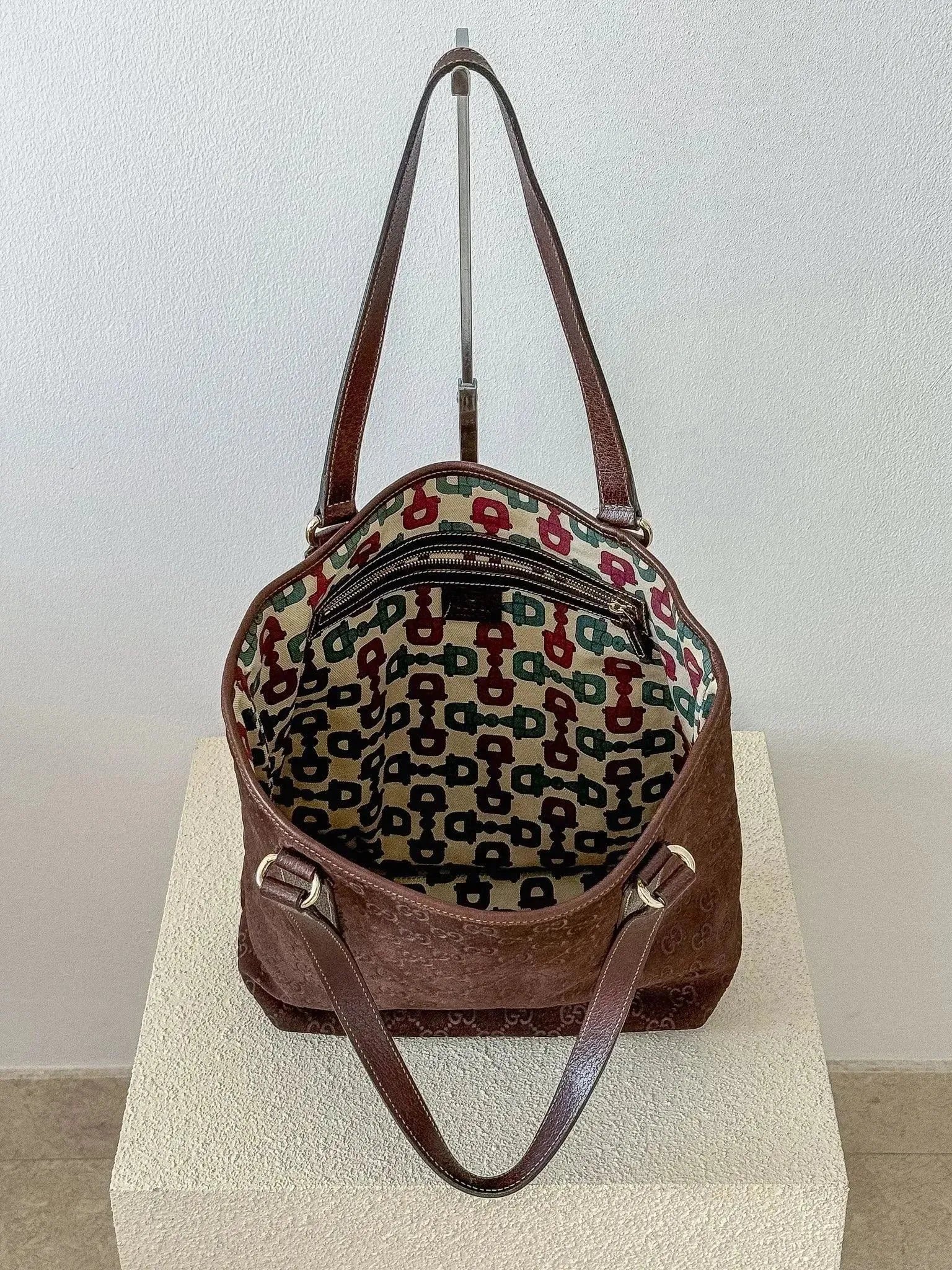 Gucci - Sac à main suede marron - Atelier Victor - Vintage Shop