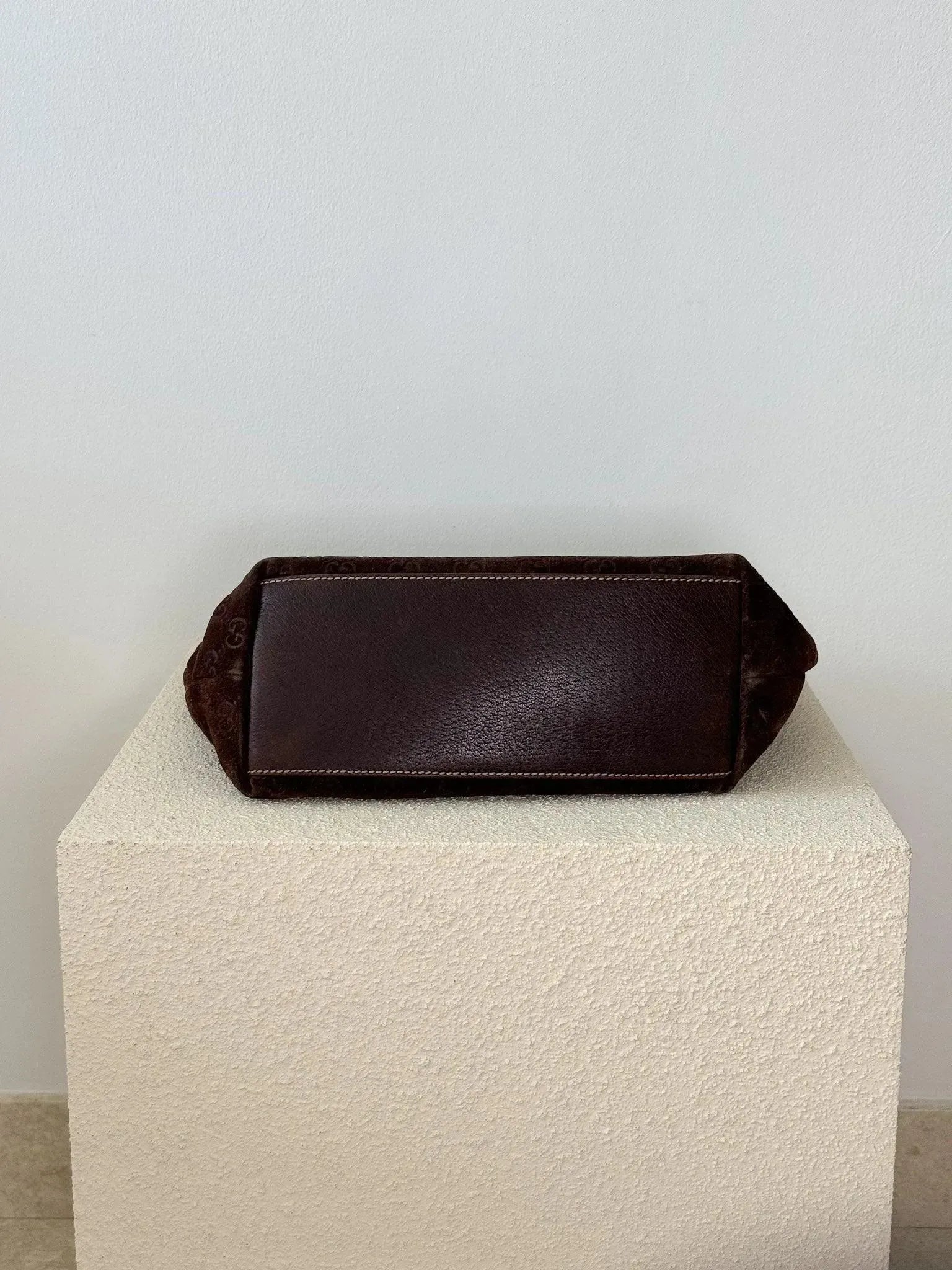 Gucci - Sac à main suede marron - Atelier Victor - Vintage Shop