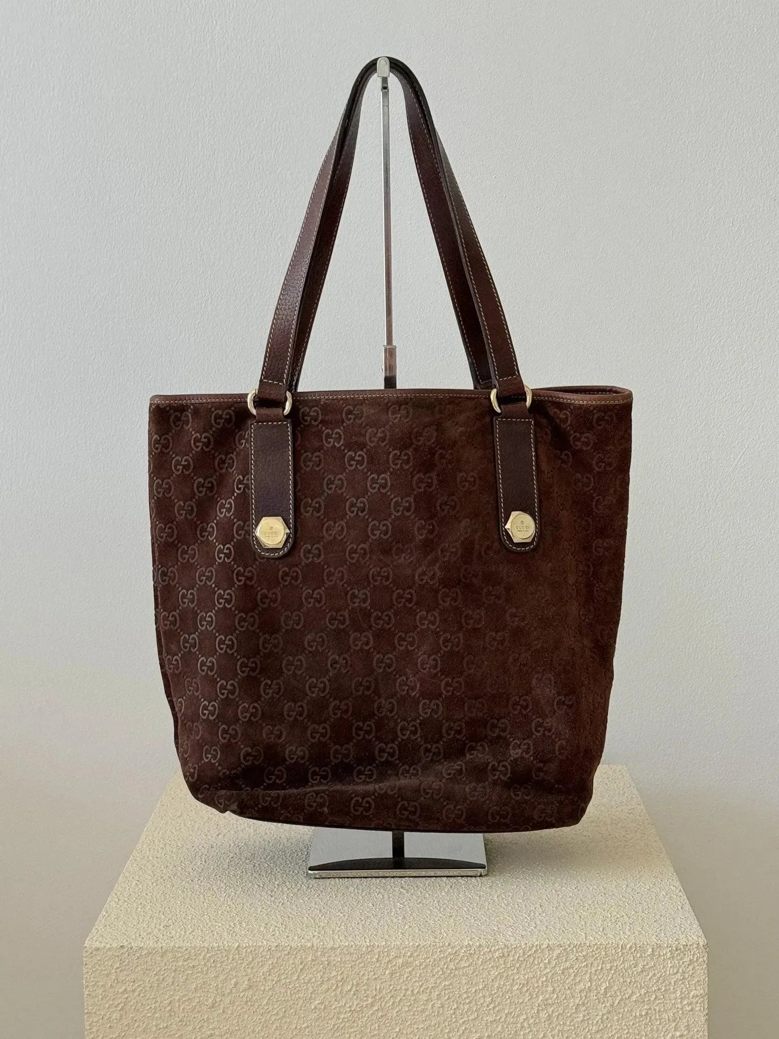 Gucci - Sac à main suede marron - Atelier Victor - Vintage Shop