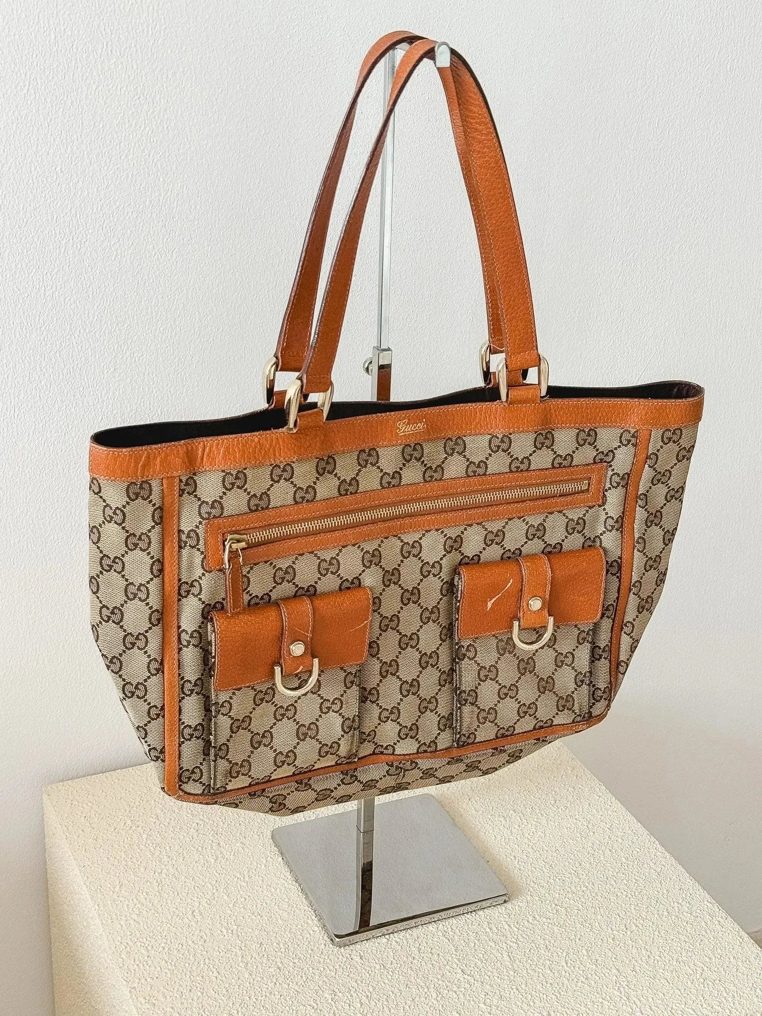 Gucci - Sac cabas GG Abbey marron - Atelier Victor - Vintage Shop