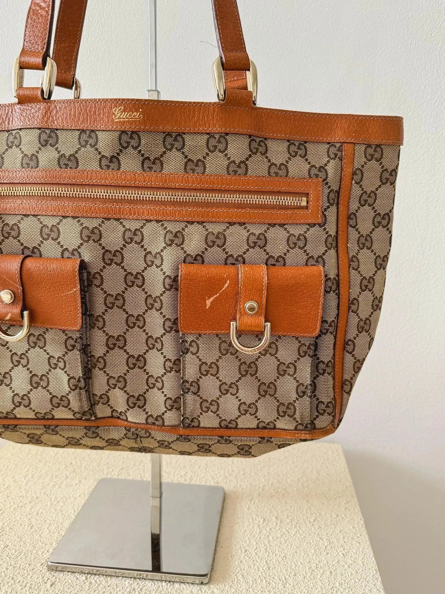 Gucci - Sac cabas GG Abbey marron - Atelier Victor - Vintage Shop