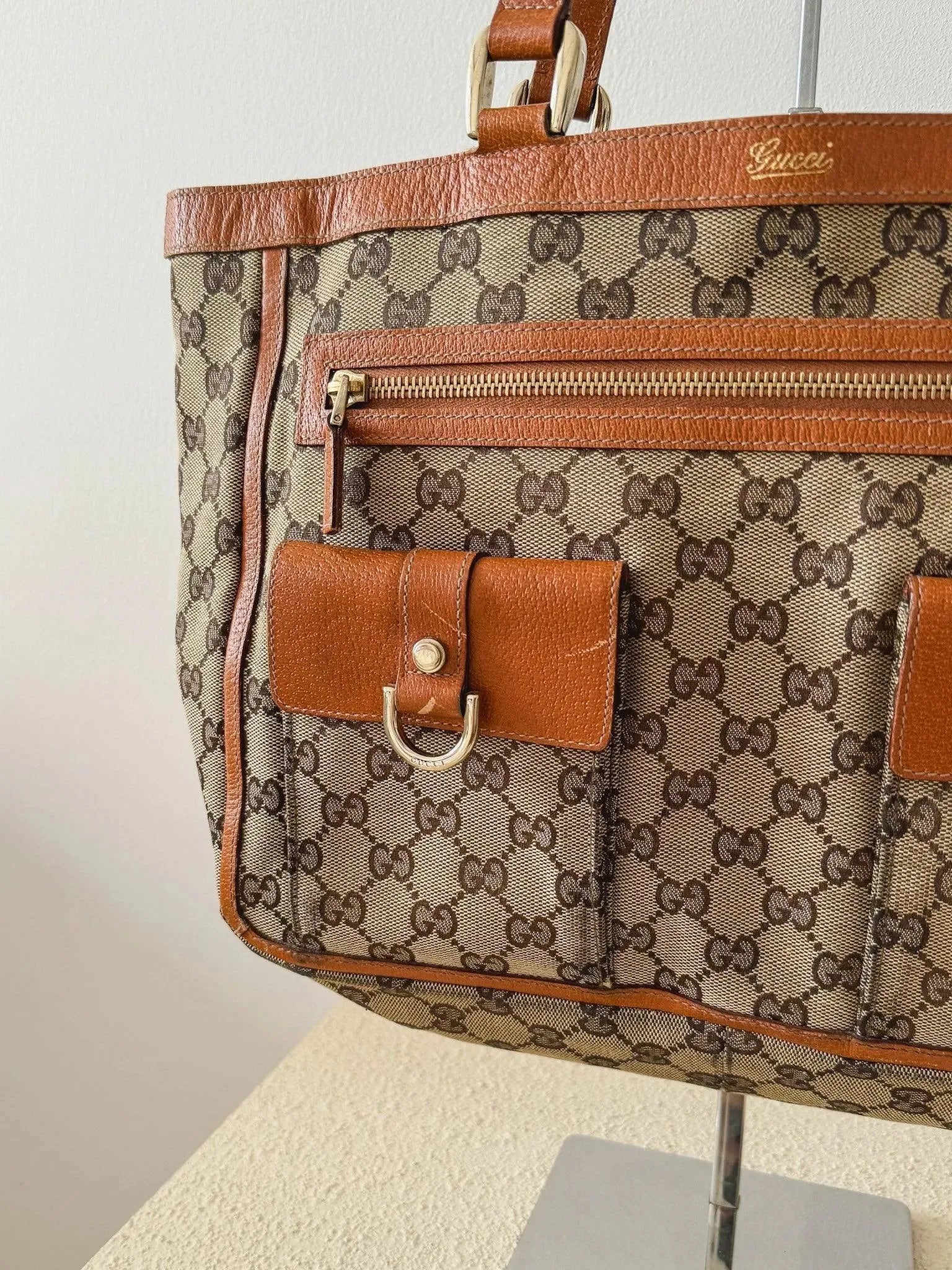 Gucci - Sac cabas GG Abbey marron - Atelier Victor - Vintage Shop