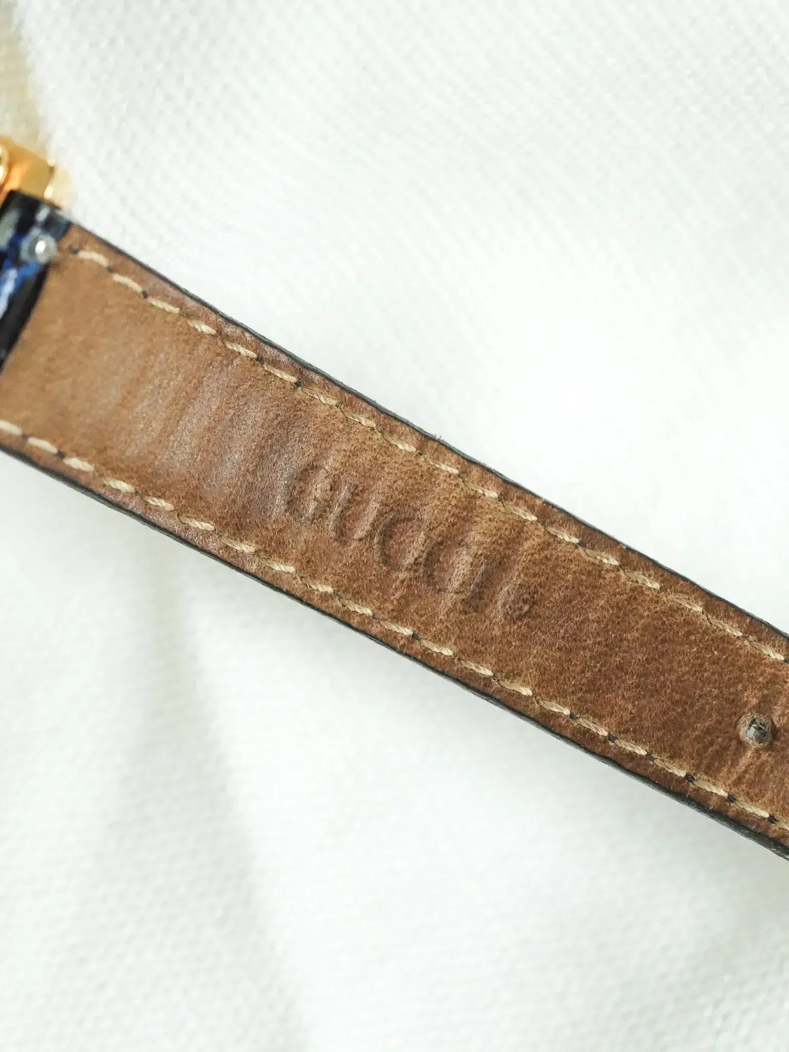 Gucci - Tank Vintage Bleu Plaqué or - 1990s - Atelier Victor